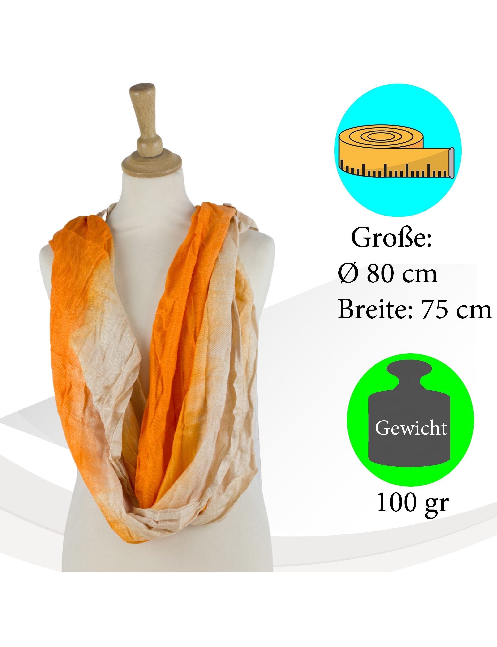 Sunsa Loop Damen Loopschal Loop Tuch Viskose Halstuch, Farbverlauf günstig online kaufen