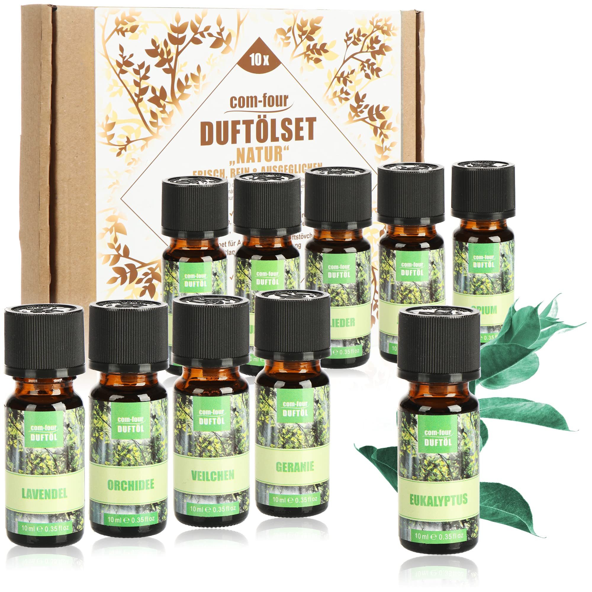 com-four Duftöl verschiedene duftende Öle, Raumduft, Duftöl für Aroma-Diffusoren, (10-St)
