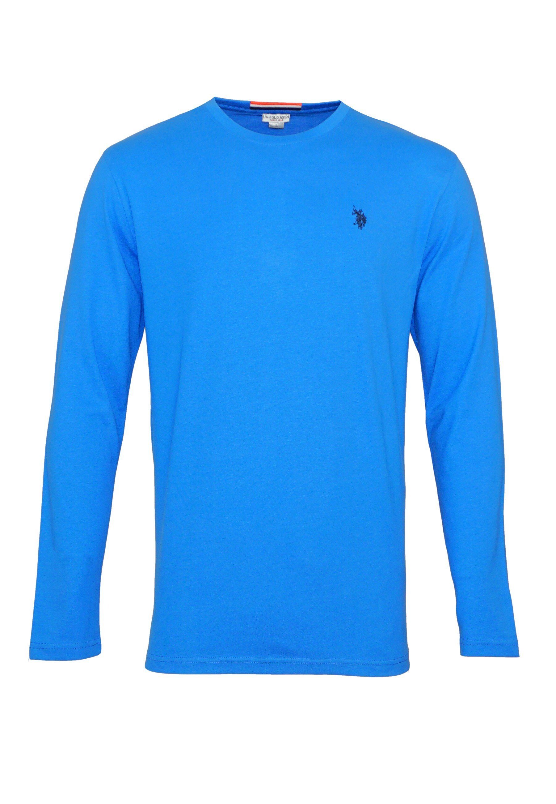 Longsleeve Polo U.S. Assn R-Neck (1-tlg) Shirt Longsleeve