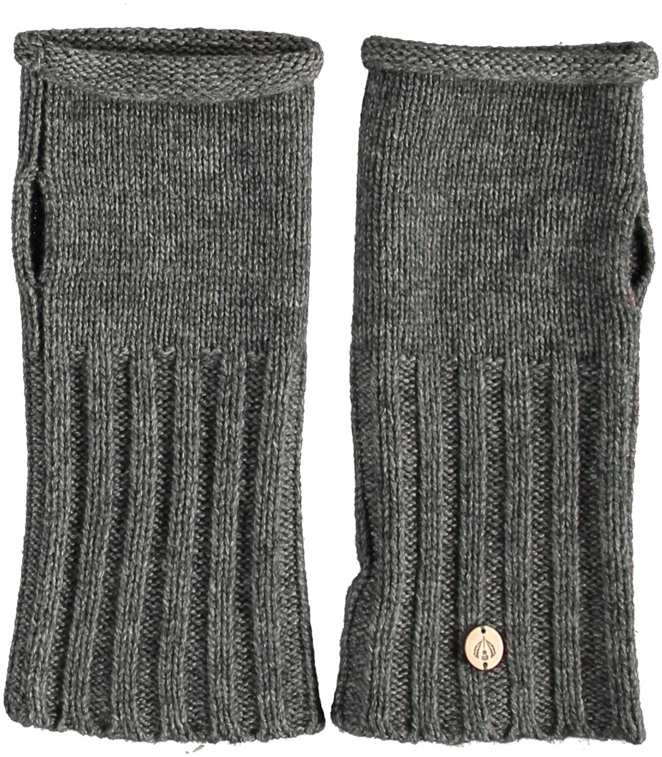 Kaschmirmischung charcoal in Fraas Handstulpen Strickhandschuhe