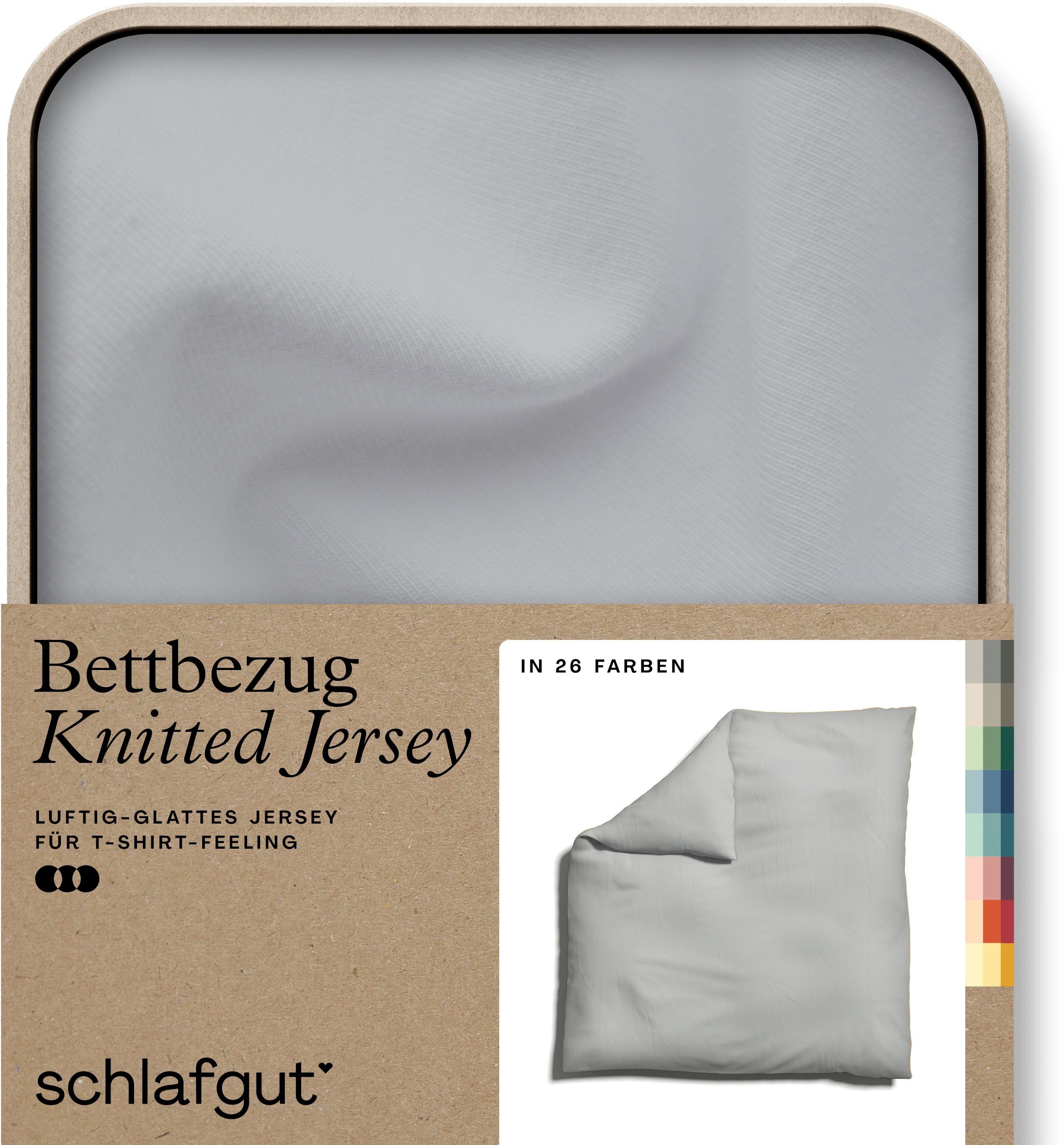 Schlafgut Bettbezug Knitted Jersey uni, aus günstig online kaufen
