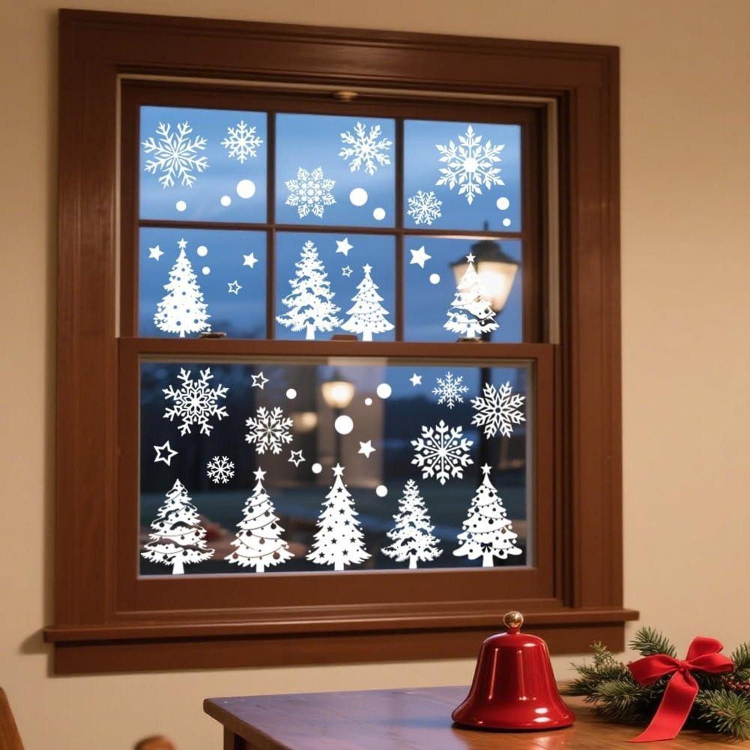 LuxusKollektion Fensterbild Fensterdeko Schneeflocken Weihnachten