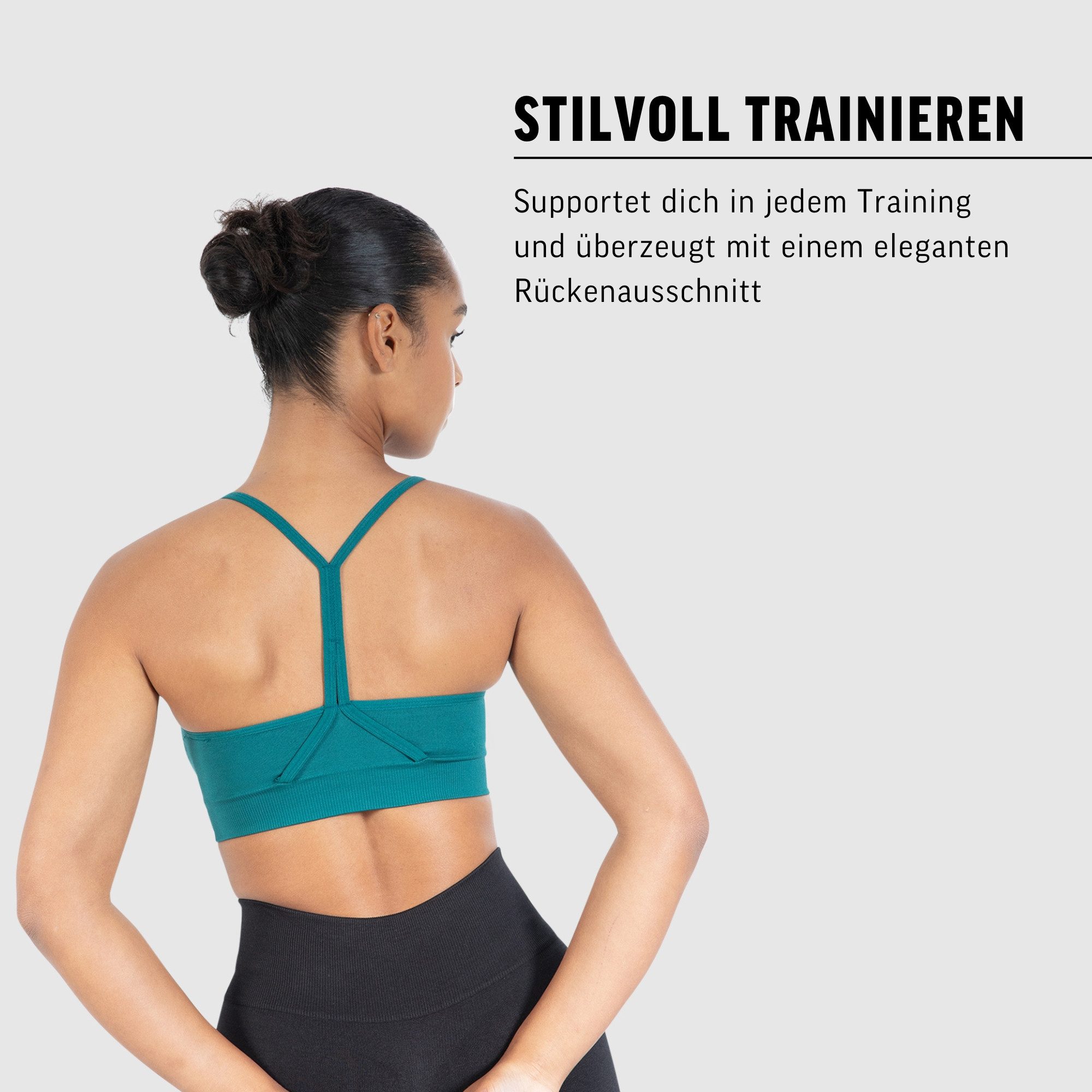 Smilodox Sport-BH Solid Scrunch Icon, Seamless Bra ohne Bügel mit verstellbaren Trägern Blickdichter Bustier Herausnehmbare Cups Shaped Fit Fitness Freizeit
