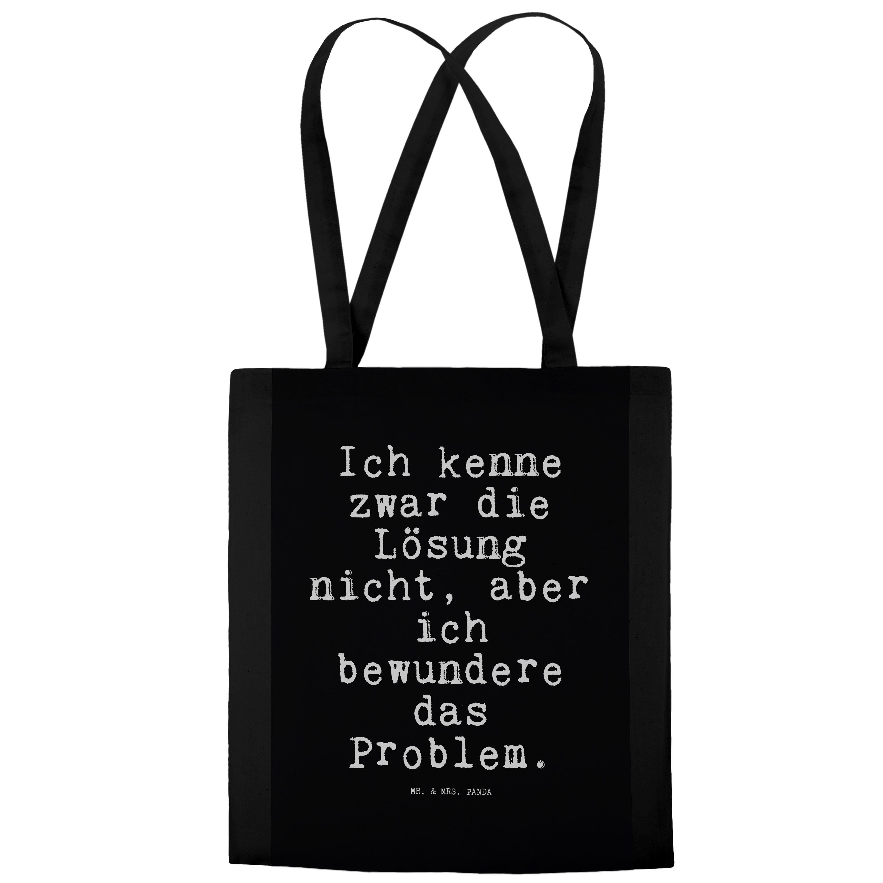 - Geschenk, (1-tlg) Tragetasche zwar kenne Schwarz lustig, - & Mrs. Problem, Panda die... Mr. Spruch, Ich