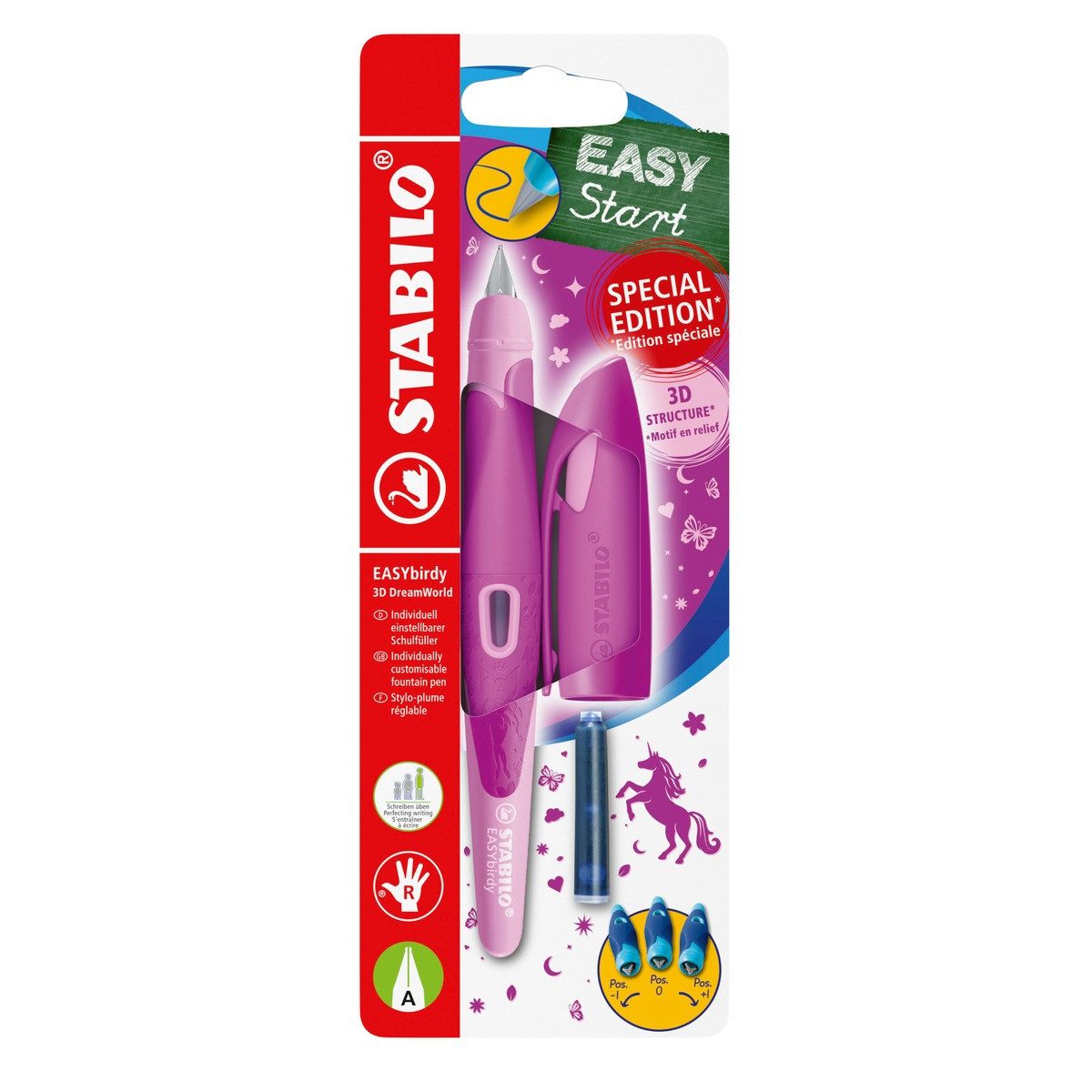 STABILO Füller STABILO Schulfüller EASYbirdy 3D DreamWorld A RH pink Blister