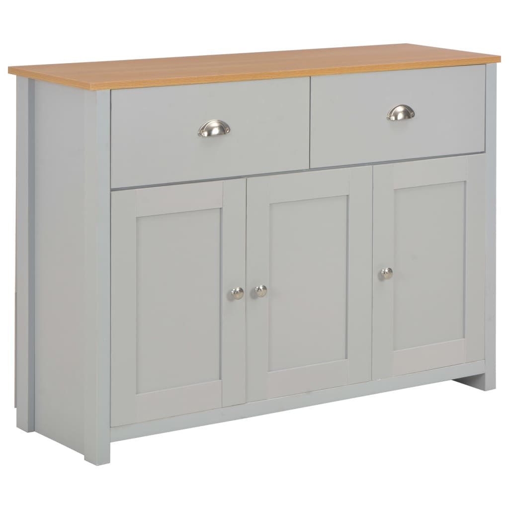 vidaXL Sideboard Sideboard Grau 112x35x81 cm (1 St)