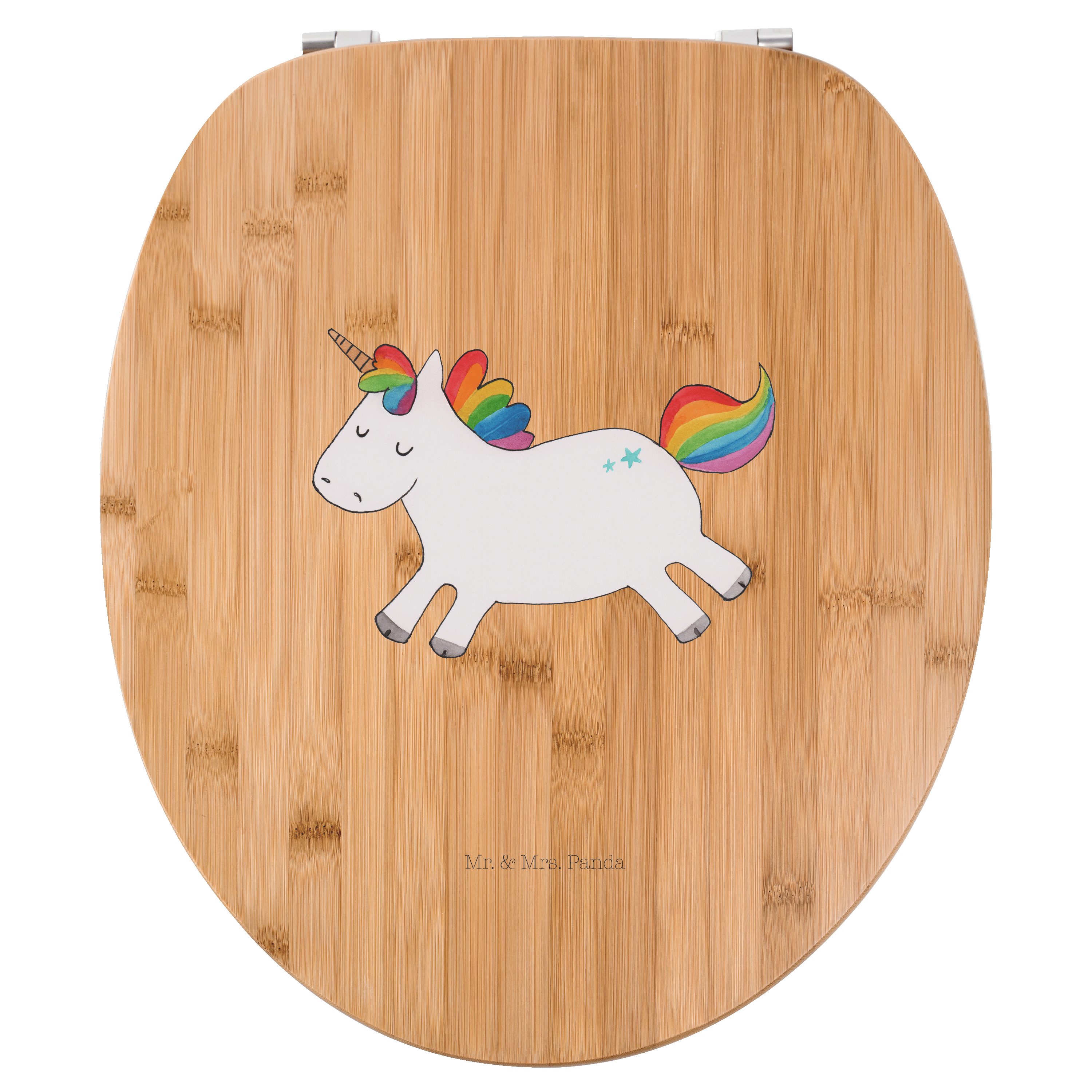 WC-Sitz Einhorn Happy - Transparent - Geschenk, Toilettendeckel, Klobrille, W