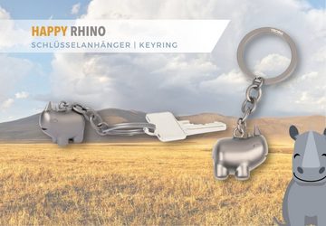 TROIKA Schlüsselanhänger Schlüsselanhänger mit Nashorn Anhänger HAPPY RHINO