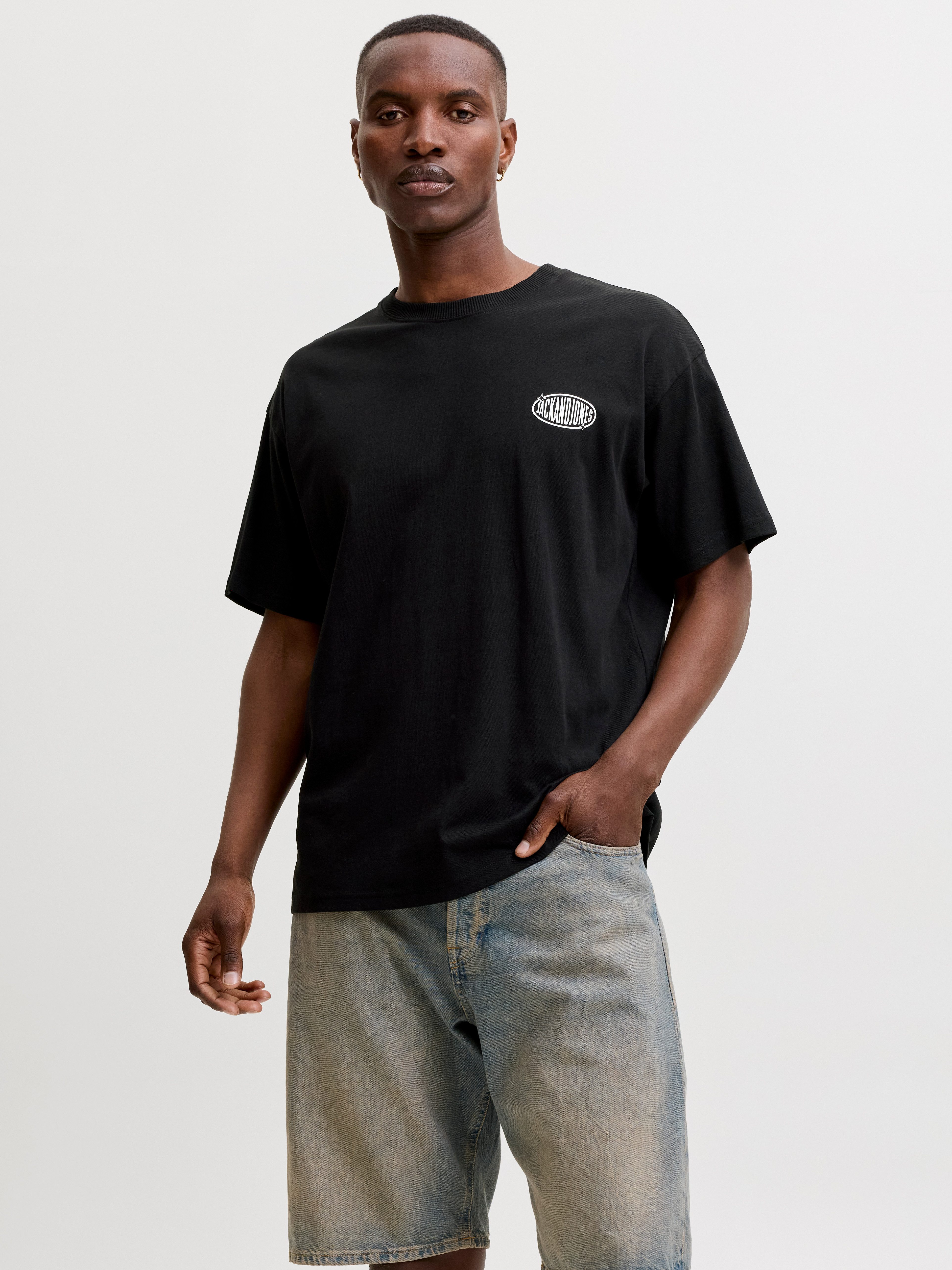 Jack & Jones T-Shirt JJLEGACY TEE SS CREW NECK Baumwolle, locker geschnitten