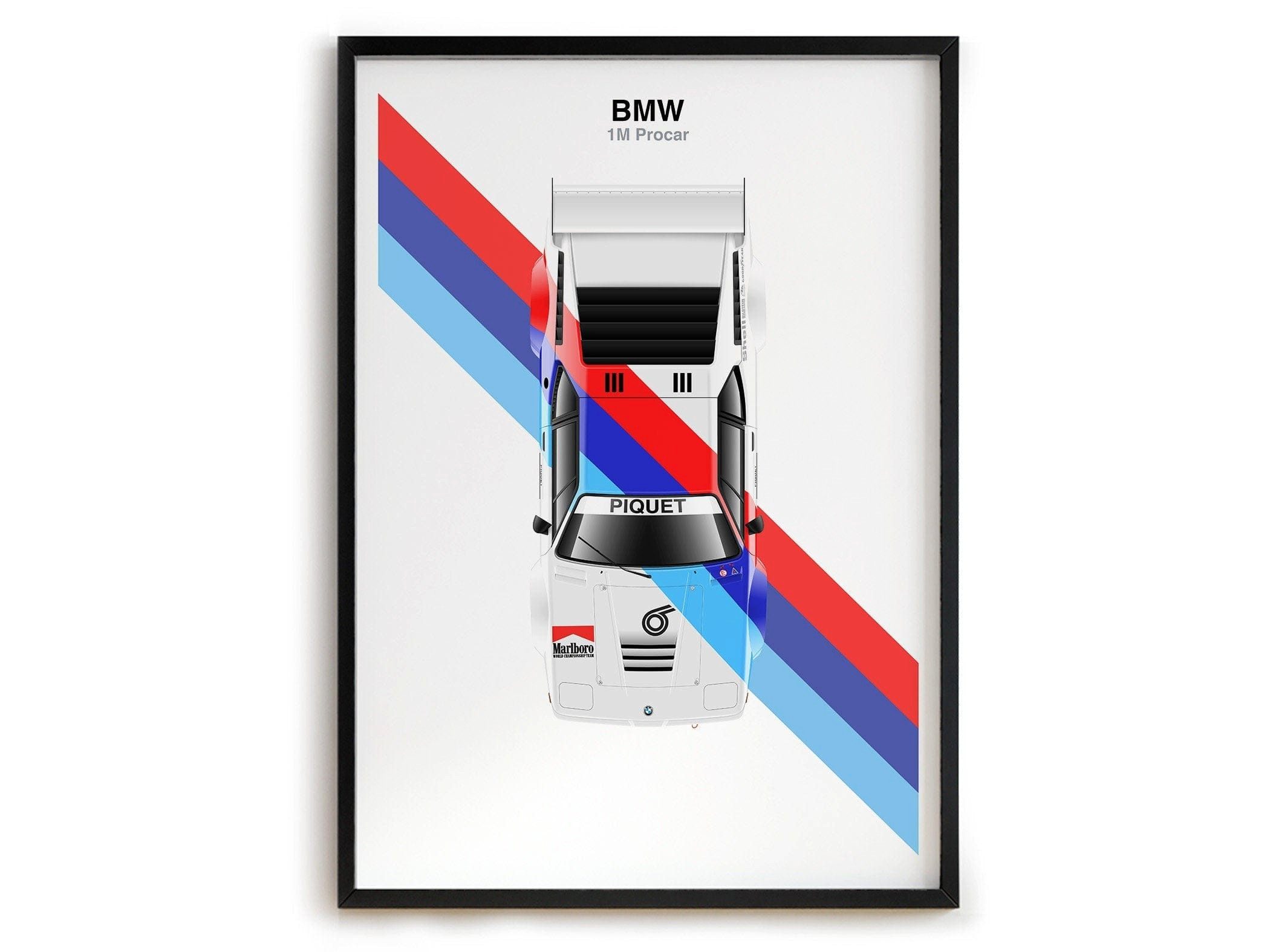 JUSTGOODMOOD Poster Formel 1 Rennwagen Helm Rennfahrer Name Unterschrift Deko Print ohne R, C BMW (1 St)