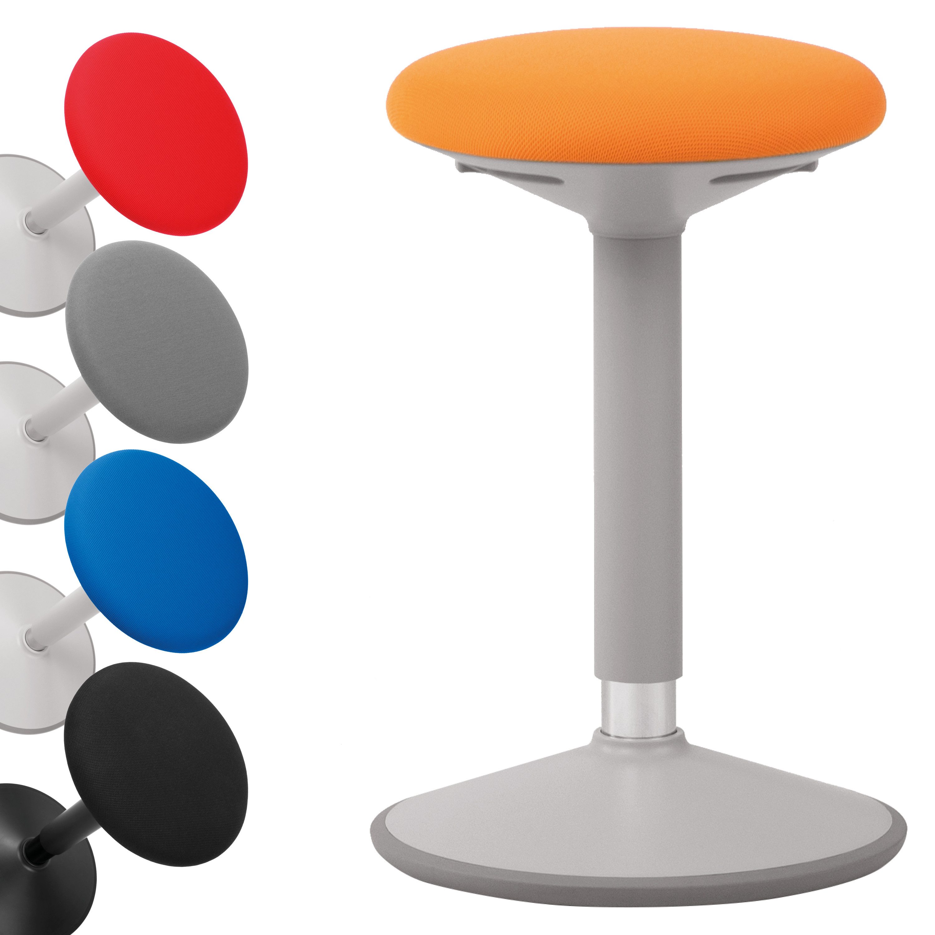 boho office® Stehhilfe, ergonomische Sitzhilfe in Orange-Grau, höhenverstellbar von 56-81 cm