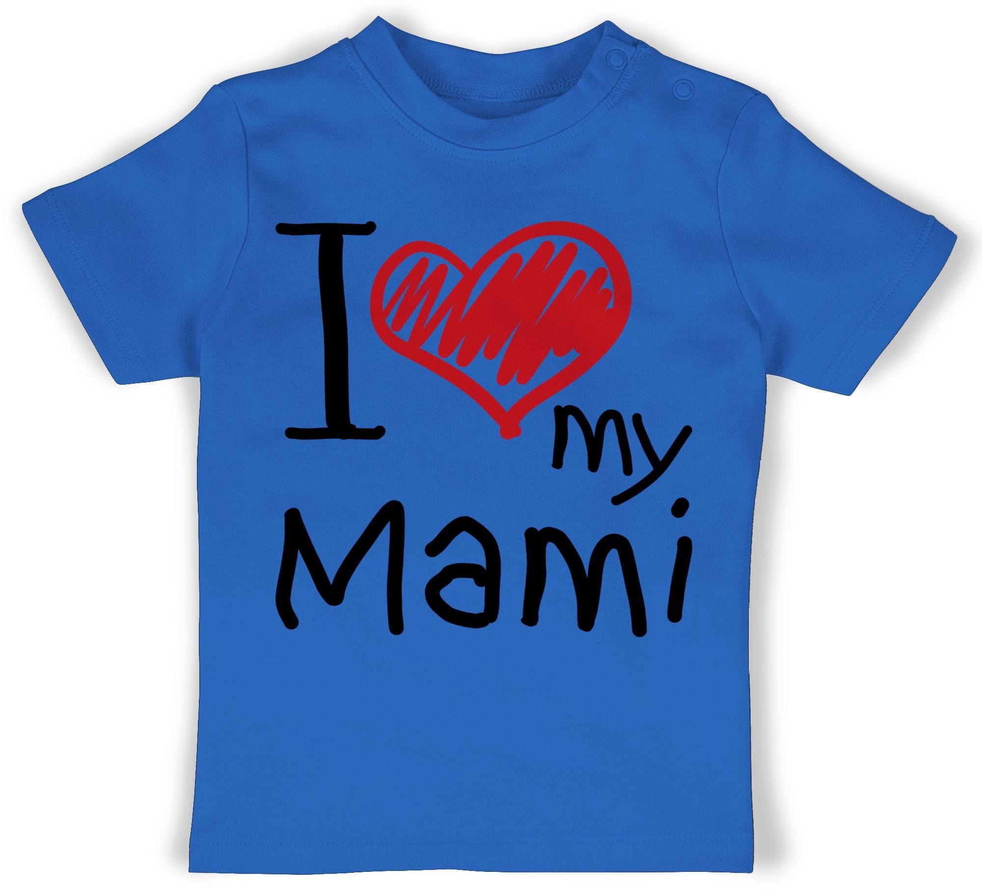 Shirtracer T-Shirt I love my Mami Muttertagsgeschenk 3 Royalblau