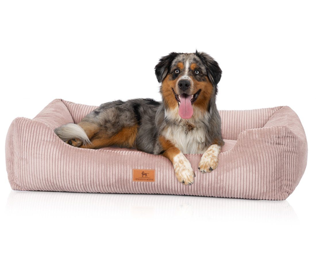 Knuffelwuff Tierbett Hundebett aus Cord Olivia, Schaumstoffflocken