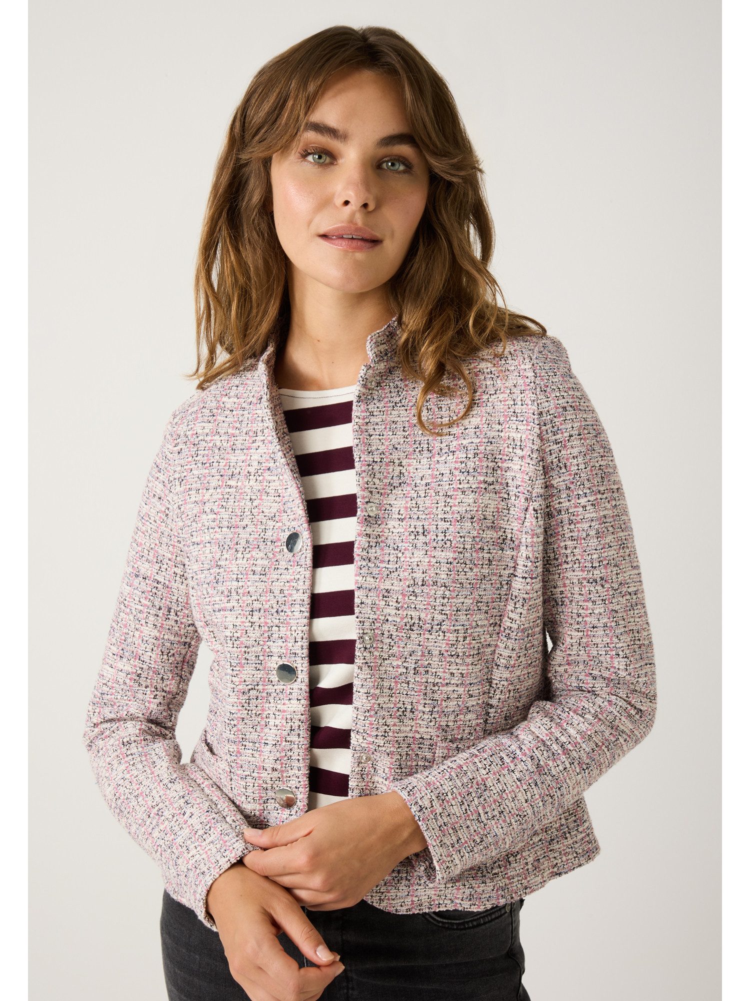 MORE&MORE Jerseyblazer Kurzblazer Stretch, schmale Form günstig online kaufen
