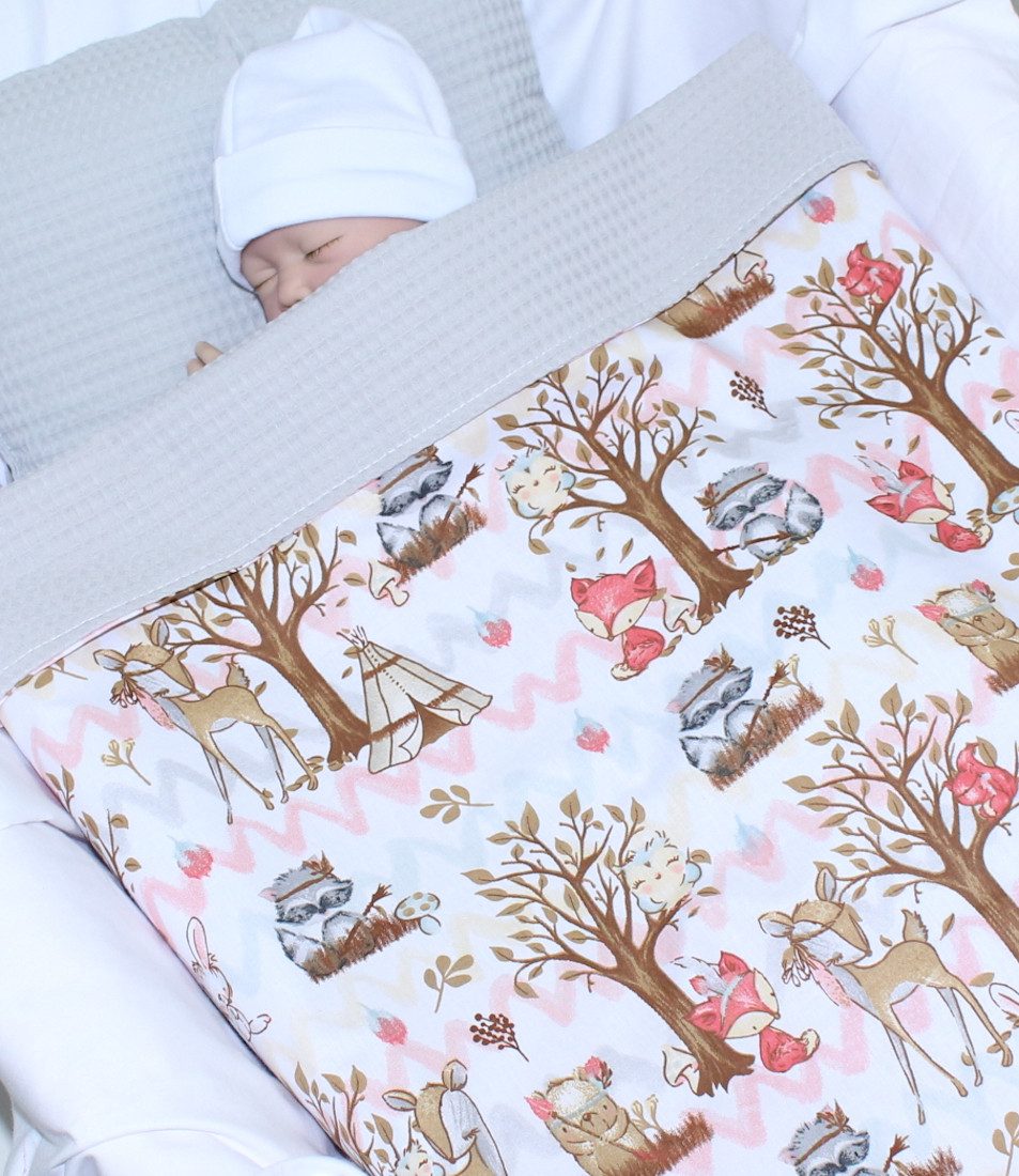Babydecke Babydecke Waffelpiqué Baumwolle Kuscheldecke Kinderwagendecke, günstig online kaufen