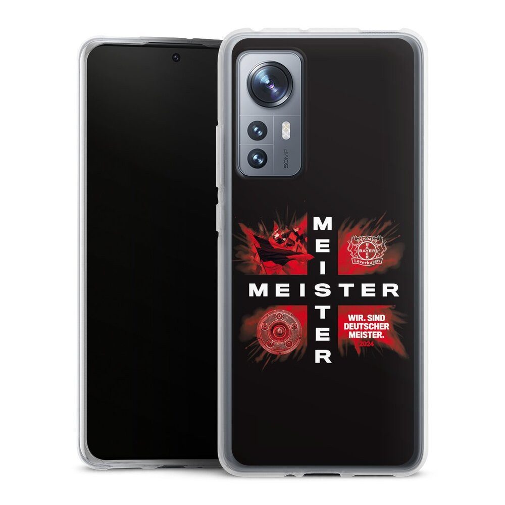 DeinDesign Handyhülle Bayer 04 Leverkusen Meister Offizielles Lizenzprodukt, Xiaomi 12 5G Silikon Hülle Bumper Case Handy Schutzhülle