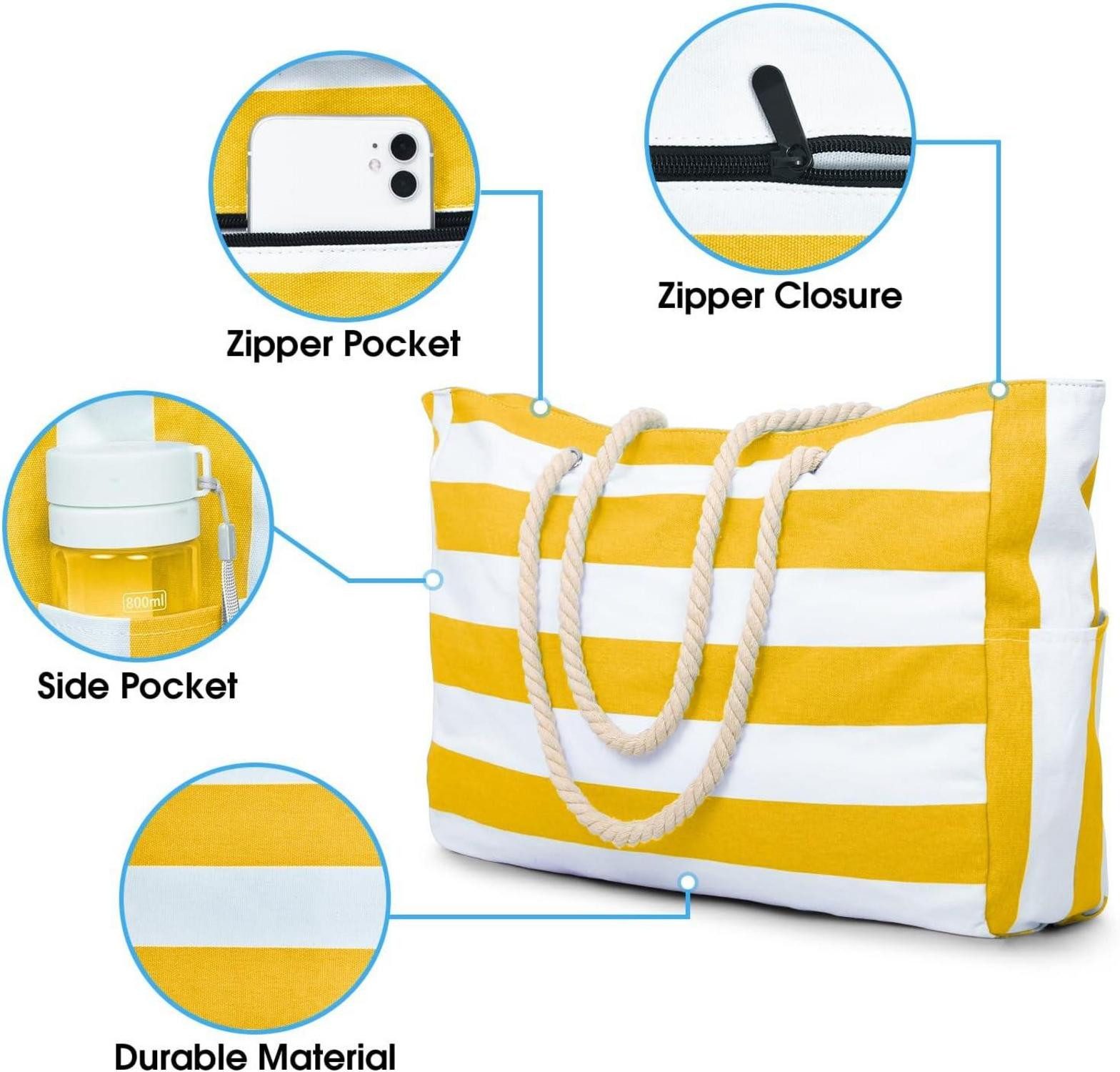 LuxusKollektion Strandtasche Strandtasche XXL Damen Tote günstig online kaufen