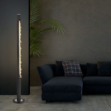 Globo LED Stehlampe, LED-Leuchtmittel fest verbaut, Stehlampe Wohnzimmer dimmbar Stehleuchte Holz LED