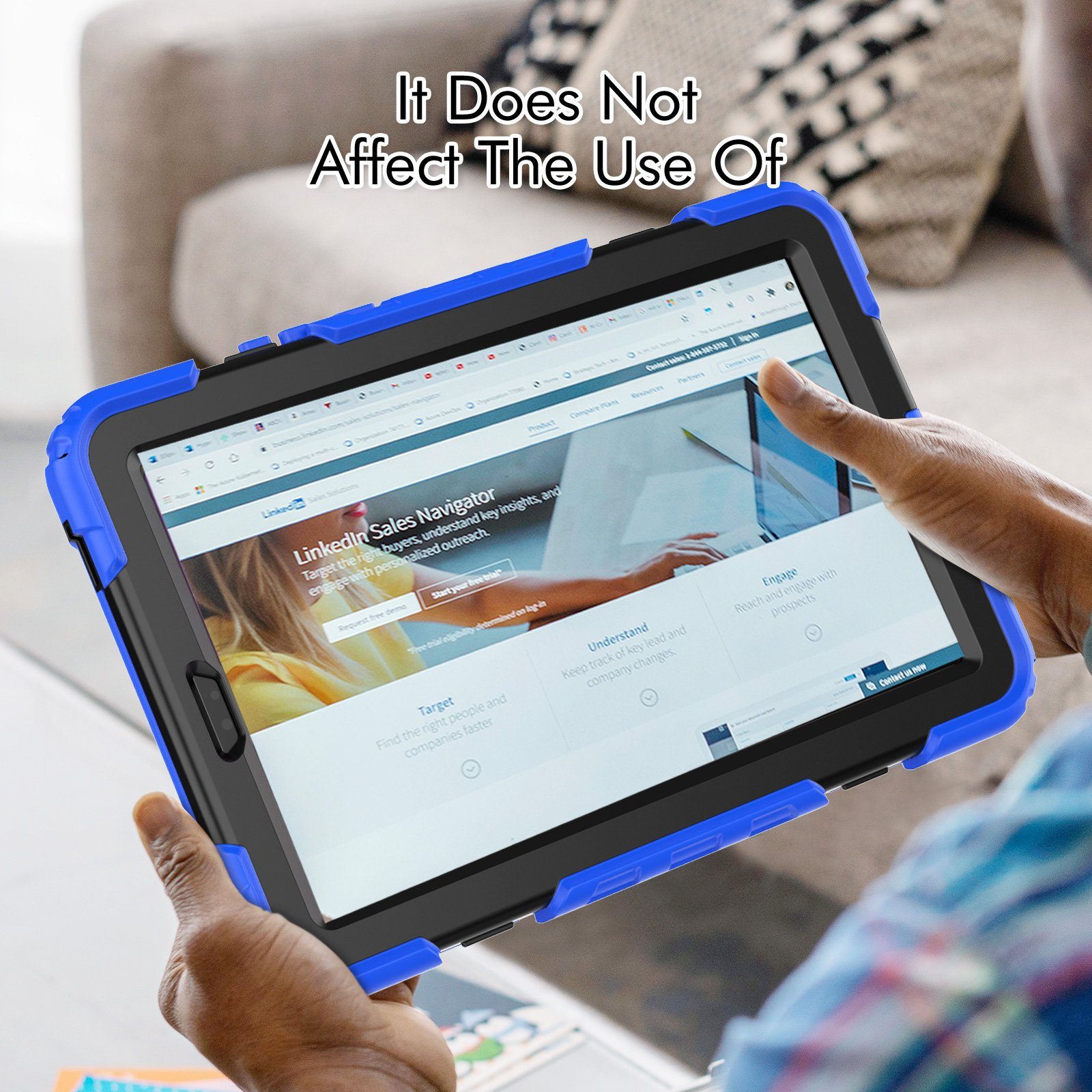 Lobwerk Tablet-Hülle 4in1 Hülle für Lenovo Tab M9 TB-310FU 2023 9 Zoll +Tragegurt, Sturzdämpfung, Aufstellfunktion, Outdoor