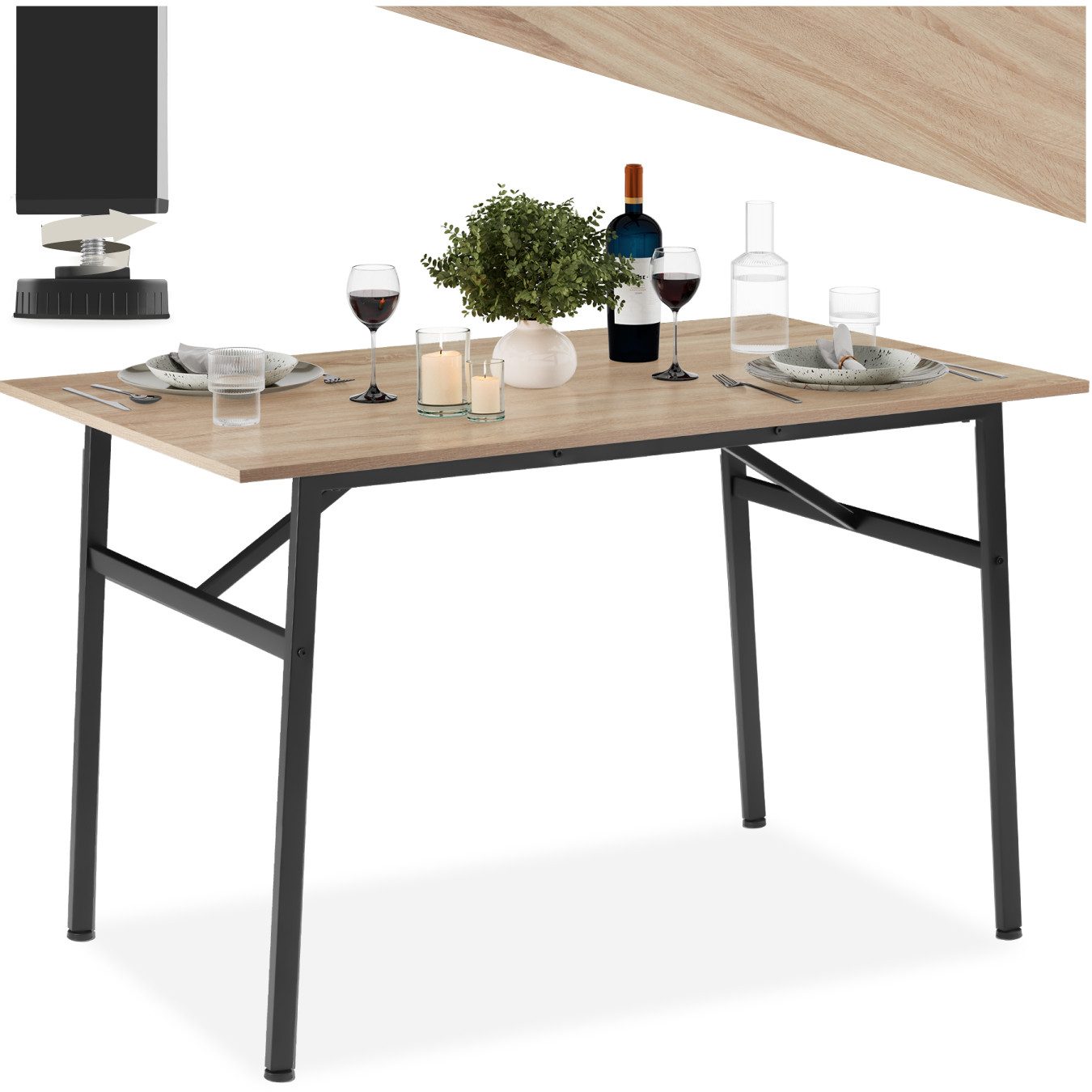 tectake Esstisch Swansea (1-St., 1 tlg), Esstisch in charakteristischer Ind günstig online kaufen