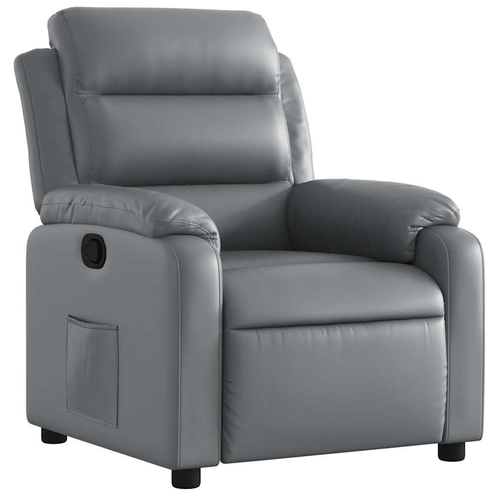 vidaXL Sessel Relaxsessel Grau Kunstleder (1-St) günstig online kaufen