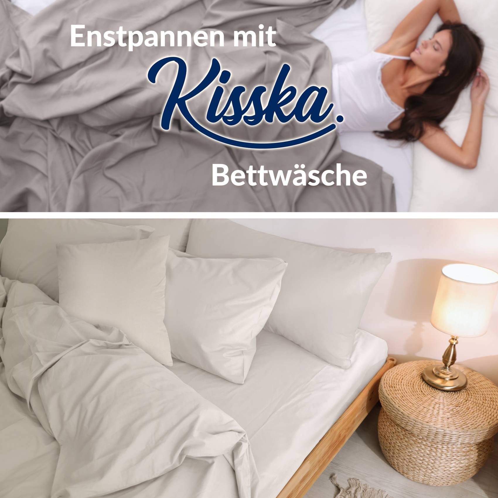 Kisska Bettbezug LUNA Deckenbezug Bettwäsche ohne Kissenbezug, (1 St), Atmu günstig online kaufen