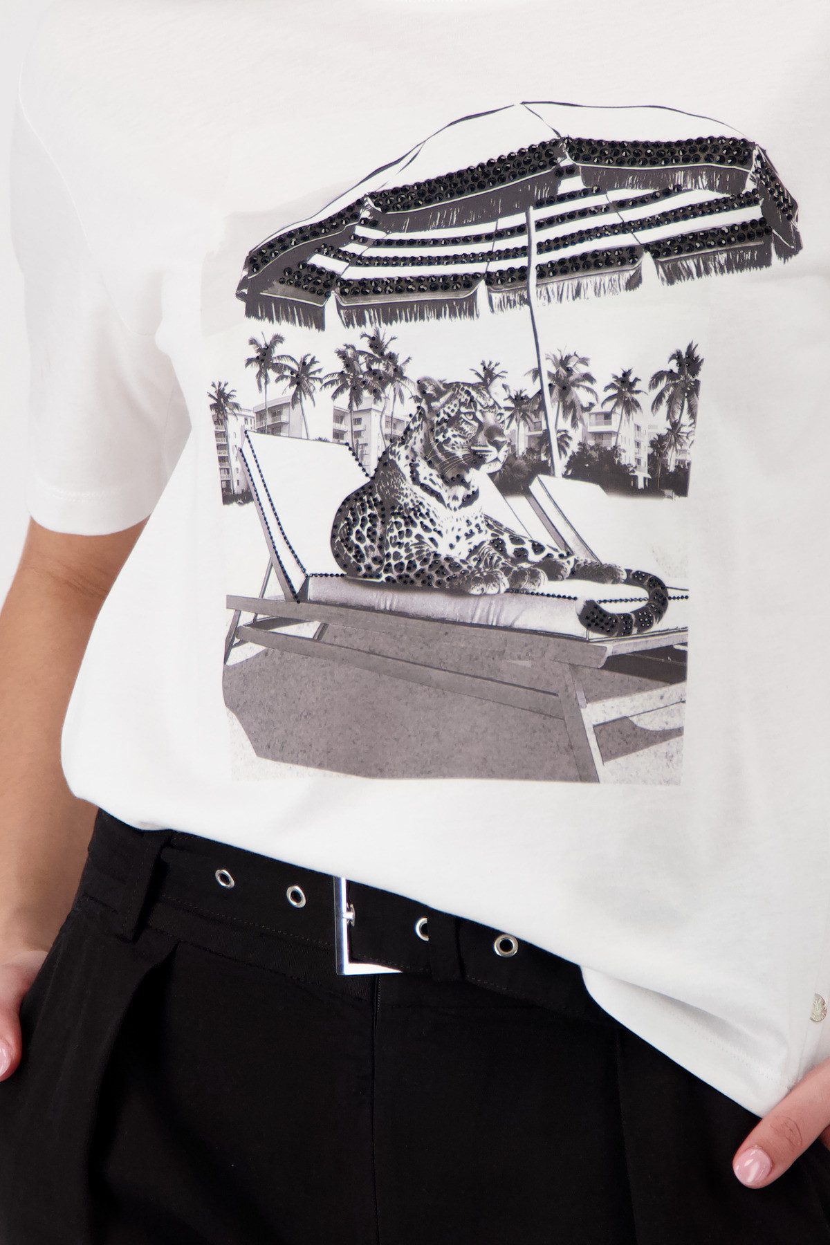 Monari T-Shirt Regular fit mit Leopardenprint – Bild 4 von 5