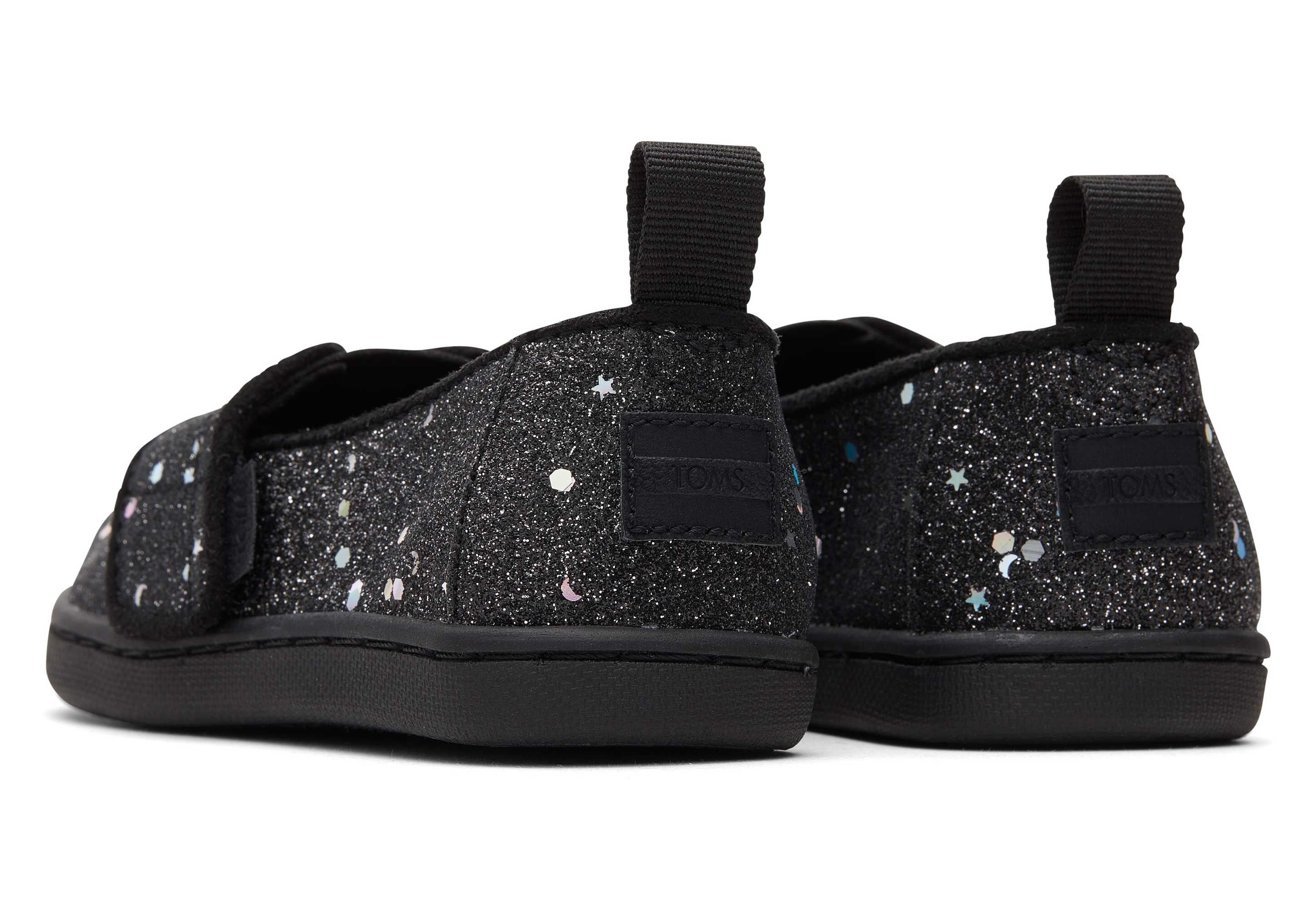 TOMS Tiny Alpargata Gold Sparkle Bow Toddler Shoe Slip-On Sneaker