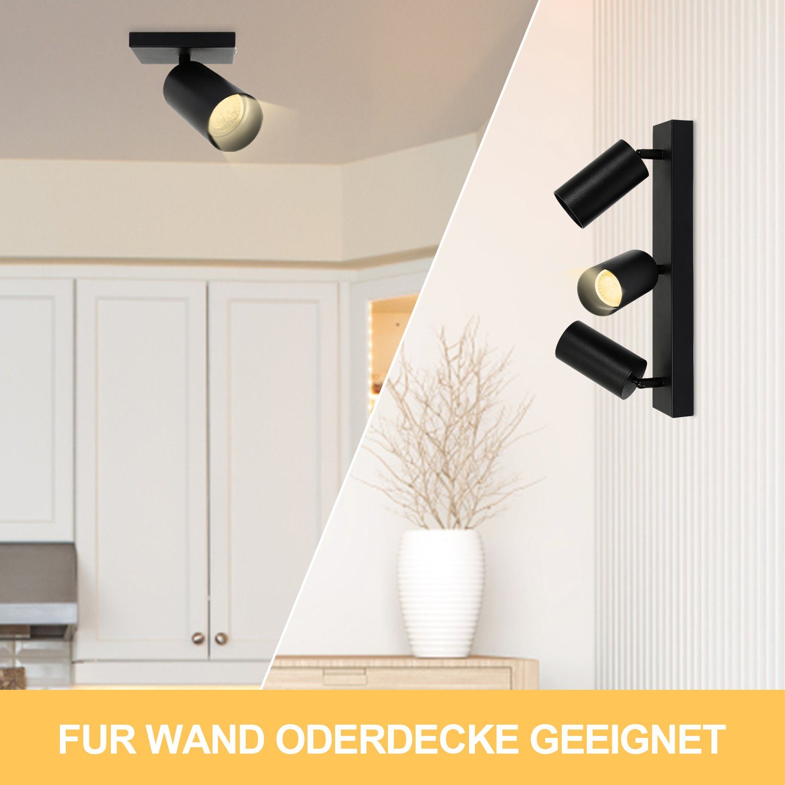 Wohnzimmer, für 4w Lospitch Küche dreh Warmweiß Deckenstrahler Deckenstrahler LED