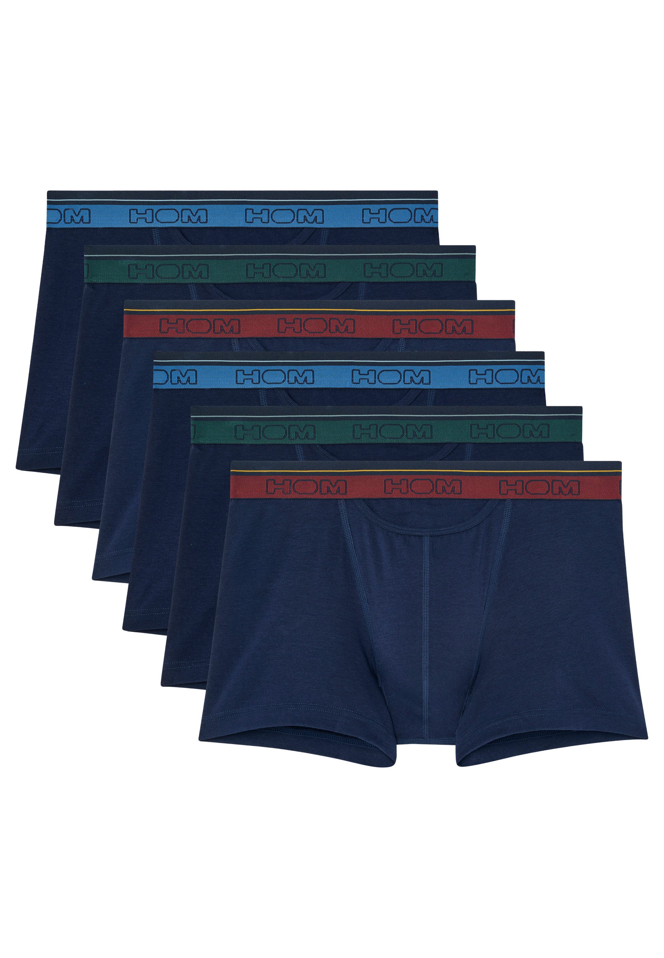 Hom Retro Boxer 6er Pack Tiago (Spar-Set, 6-St) Retro Short / Pant - Baumwolle - mit Eingriff - Atmungsaktiv