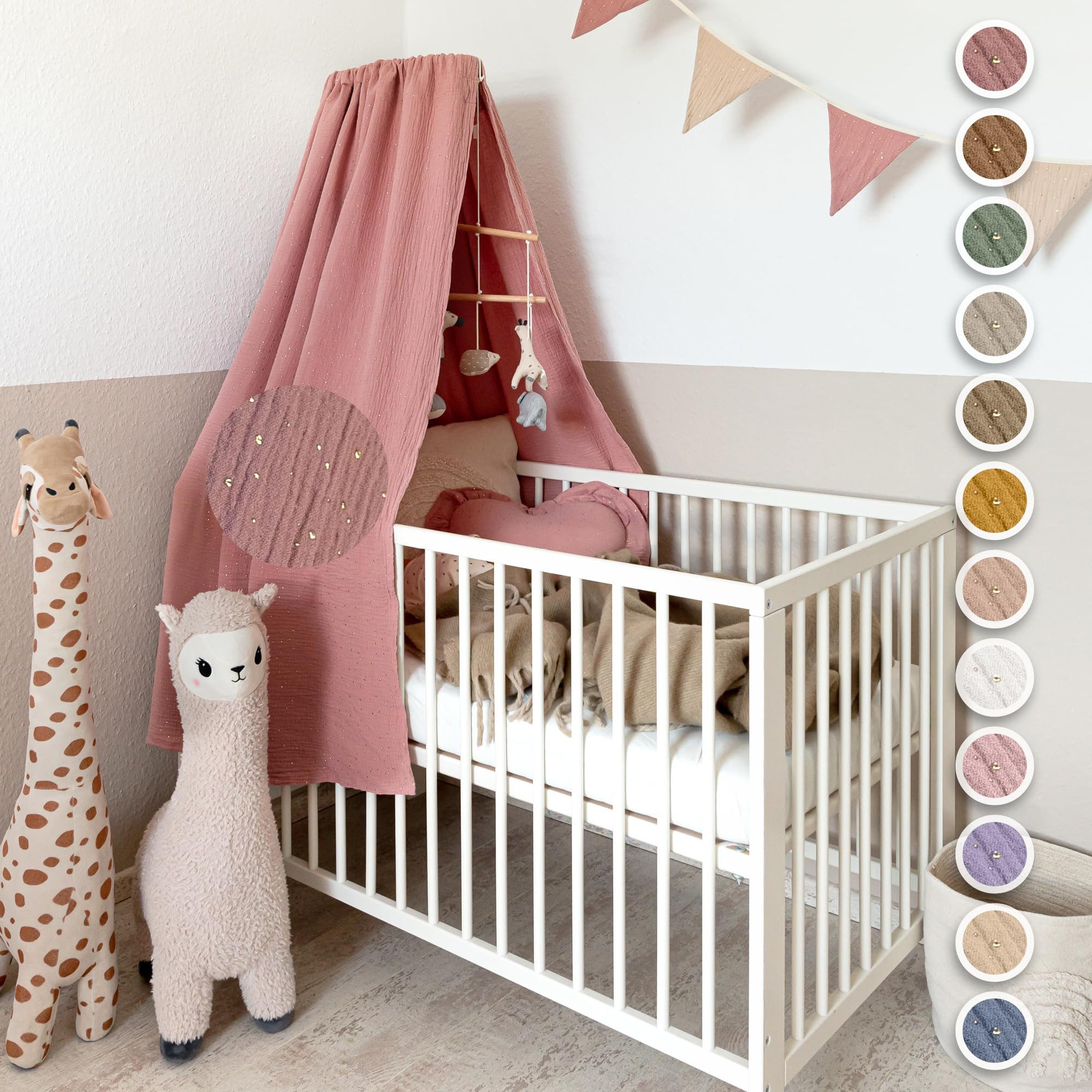 lilimaus Betthimmel Handgefertigter Baumwoll-Betthimmel für Babybett, günstig online kaufen