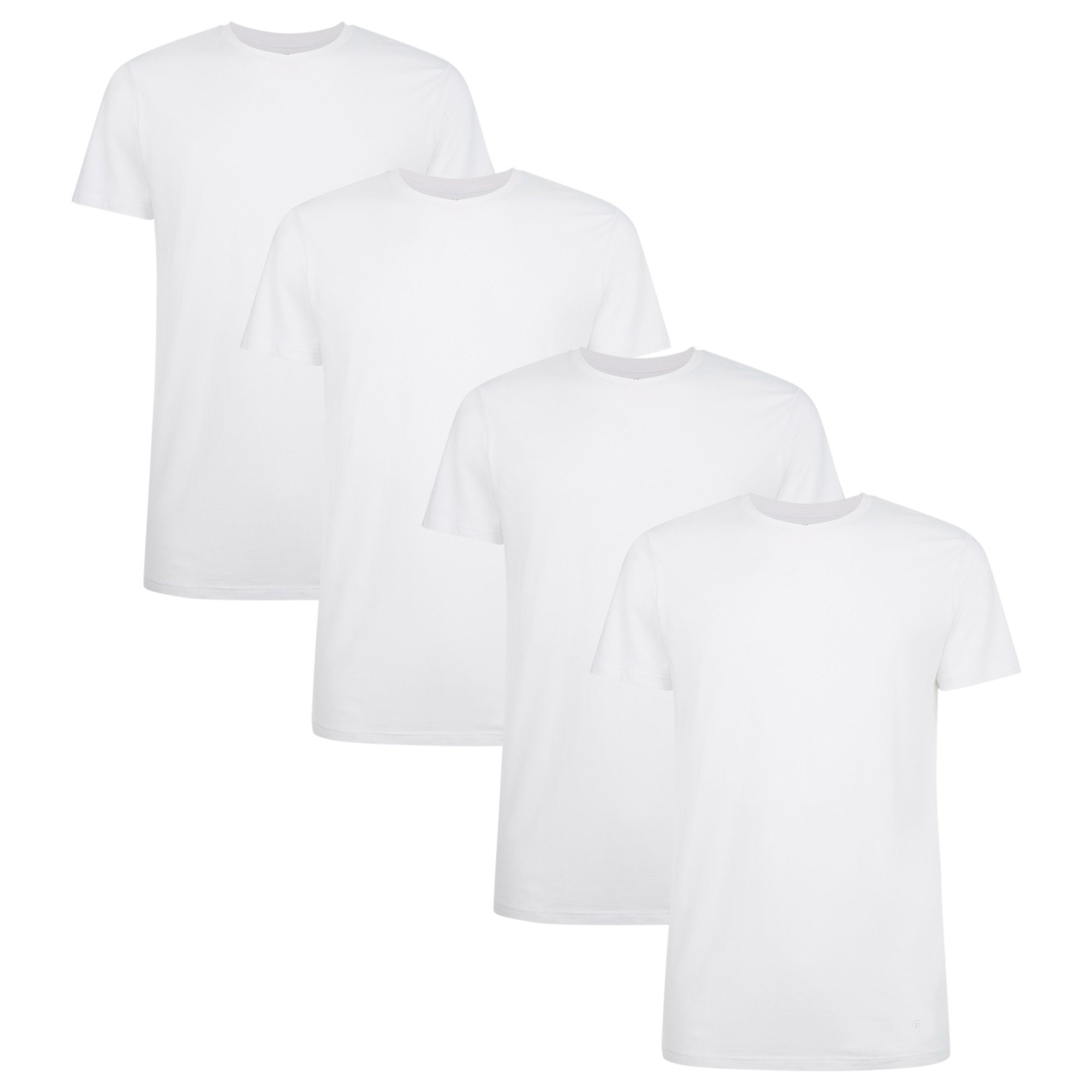 Bamboo basics T-Shirt Damen T-Shirt KATE, 4er Pack - Unterhemd Weiß