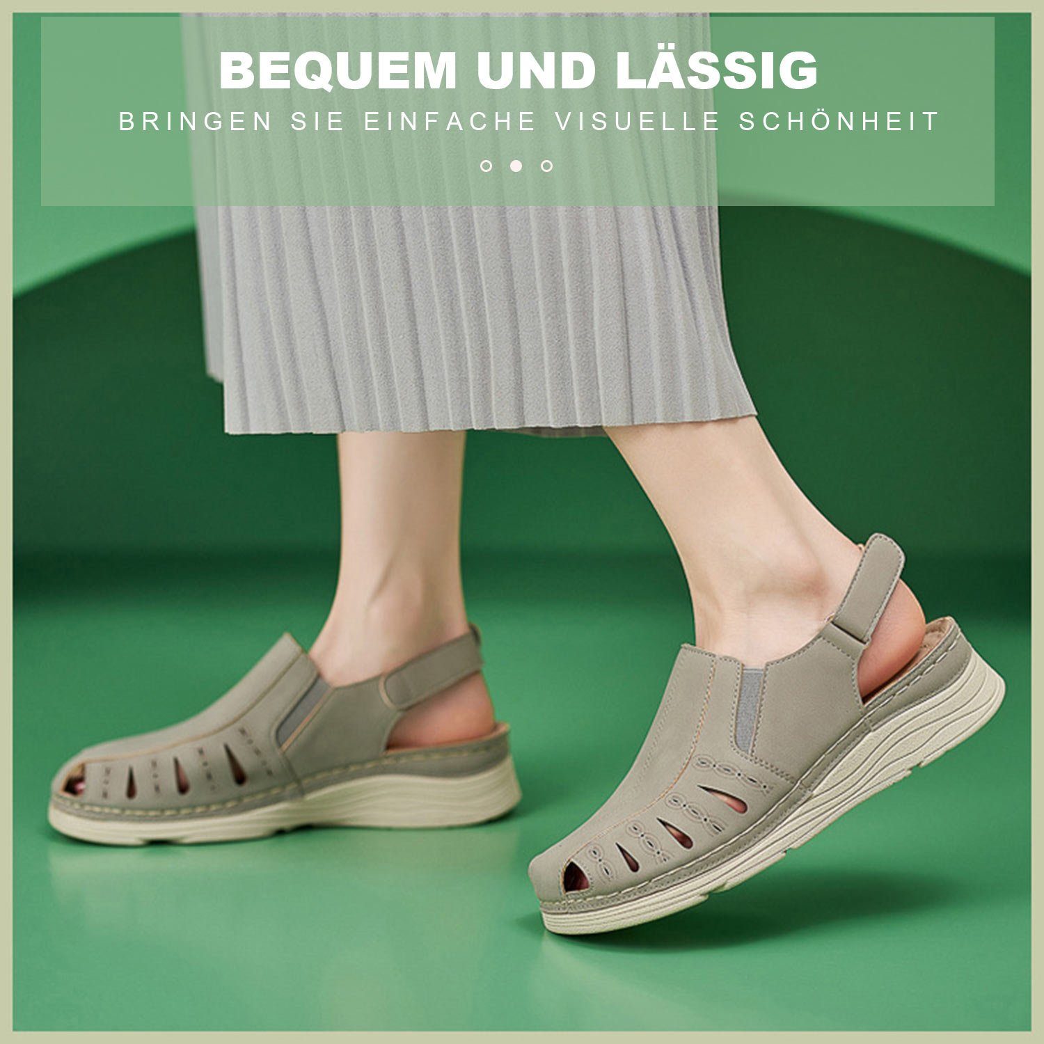 Geschlossene Schuhe Sandalette Grau Daisred Frauen Casual Damen Sandalen