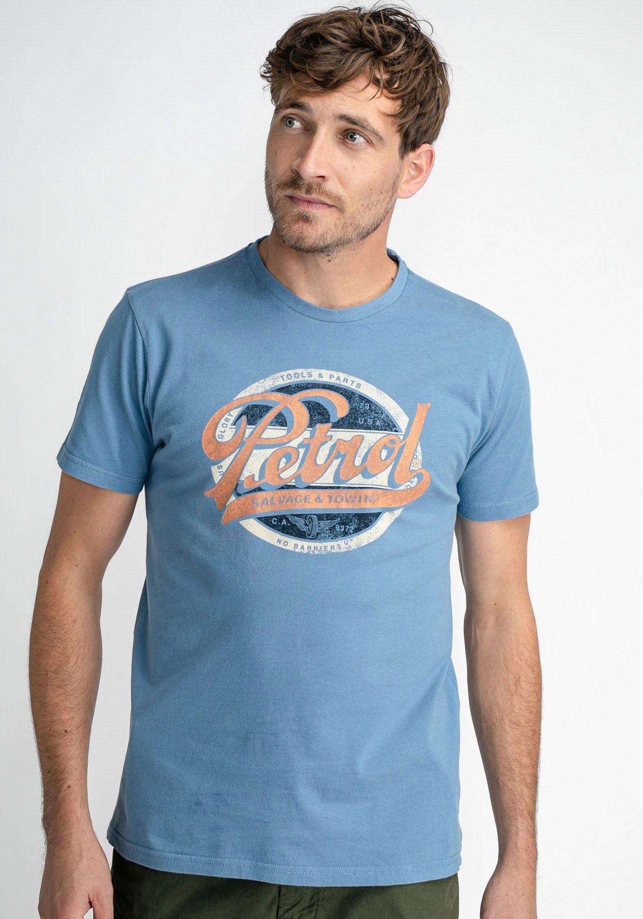 Petrol Industries T-Shirt Classic Print coronet blue