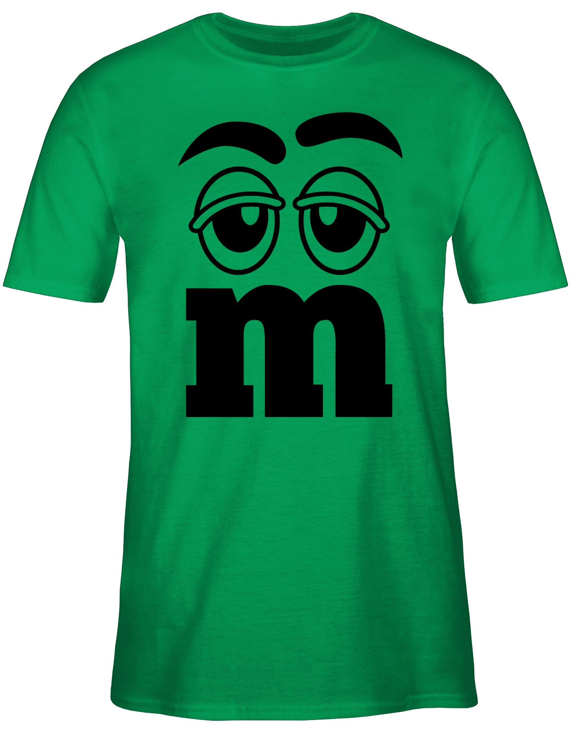 Figuren und M Aufdruck M&M M Fasching 02 Shirtracer & Karneval T-Shirt Grün