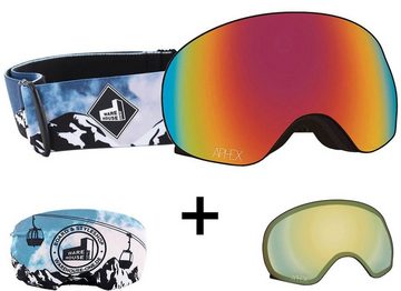 Aphex Snowboardbrille APHEX XPR THE ONE EDITION Magnet Schneebrille mountain strap + Glas
