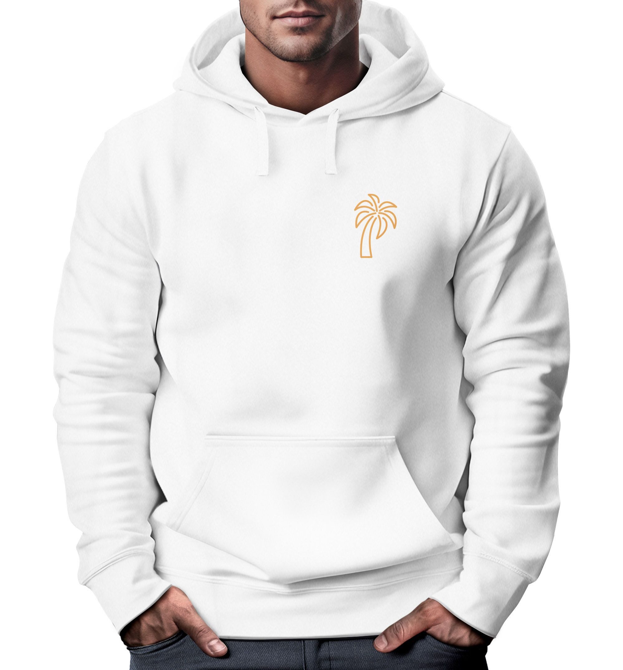 Neverless Hoodie Hoodie Herren Palme Logo günstig online kaufen