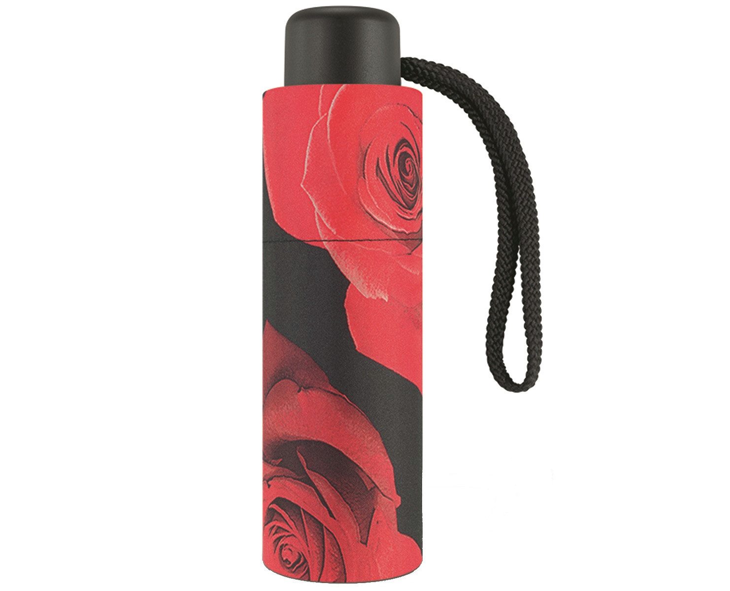 HAPPY RAIN Taschenregenschirm Selection Petito Ultramini Regenschirm Manuell red rose, leicht
