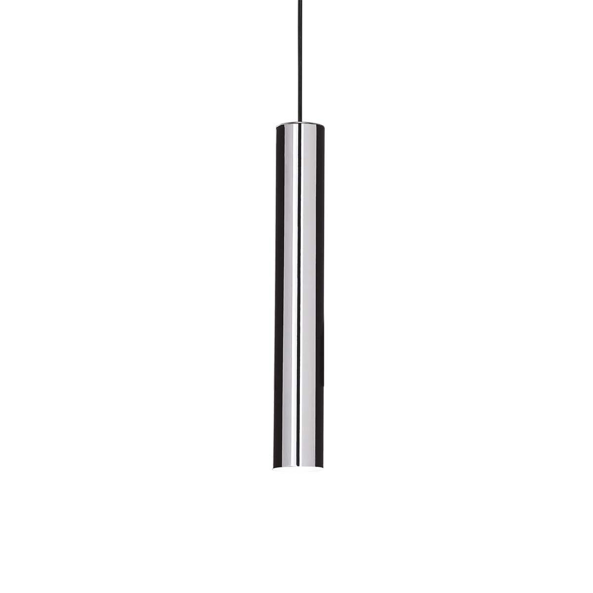 Ideal Lux Pendelleuchte Look SP1 d06 Pendelleuchte, Ø: 6 cm, H: 40 cm, Chro günstig online kaufen