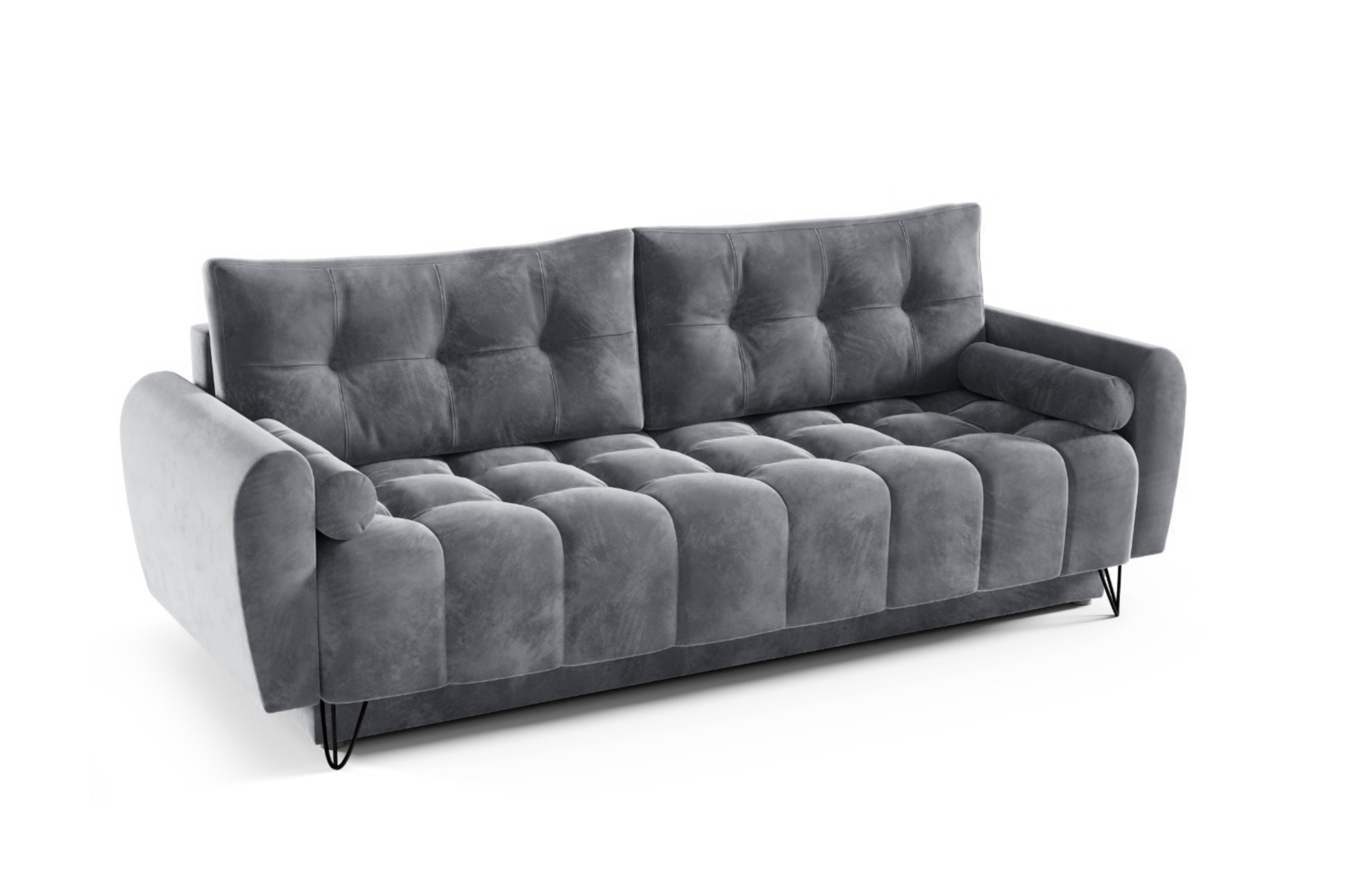 MOEBLO Schlafsofa OHIO, Sofa mit mit Wohnlandschaft - für Polstersofa Couch Sofagarnitur und cm, Schlaffunktion (BxHxT): 233x93x100 Wohnzimmer Bettfunktion Bettkasten