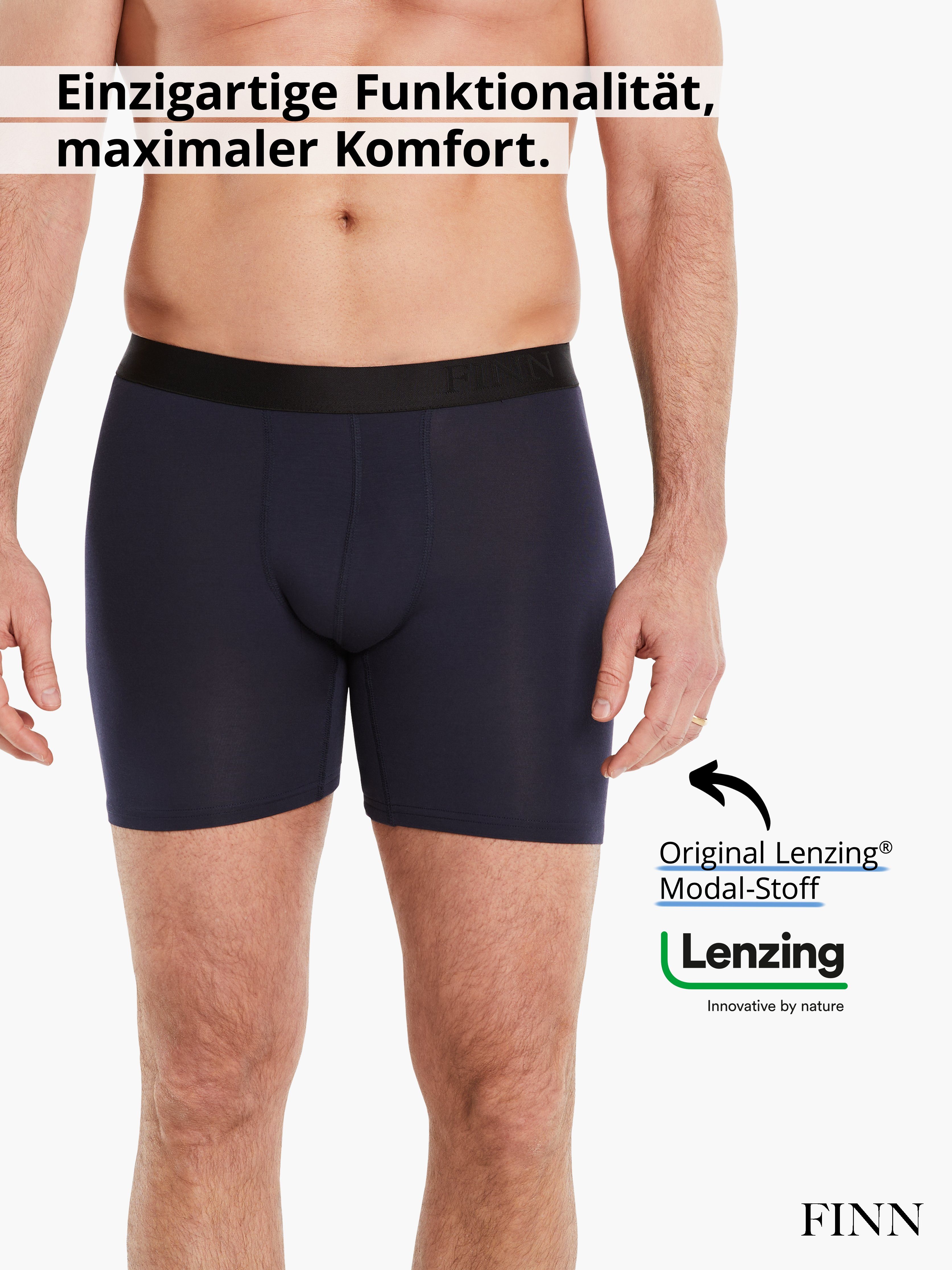 FINN Design Boxershorts Anti-Schweiß Unterhose Herren gegen starkes Schwitzen am Gesäß Garantierter Schutz vor Schweißflecken und Schweißgeruch
