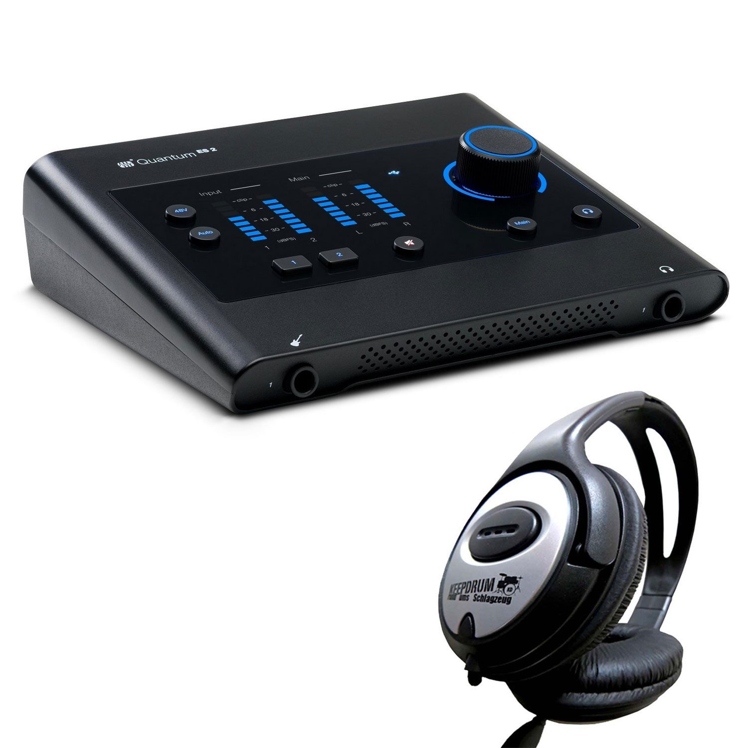 PreSonus USB-C Audio Interface Quantum ES 2 mit Kopfhörer Digitales Aufnahmegerät