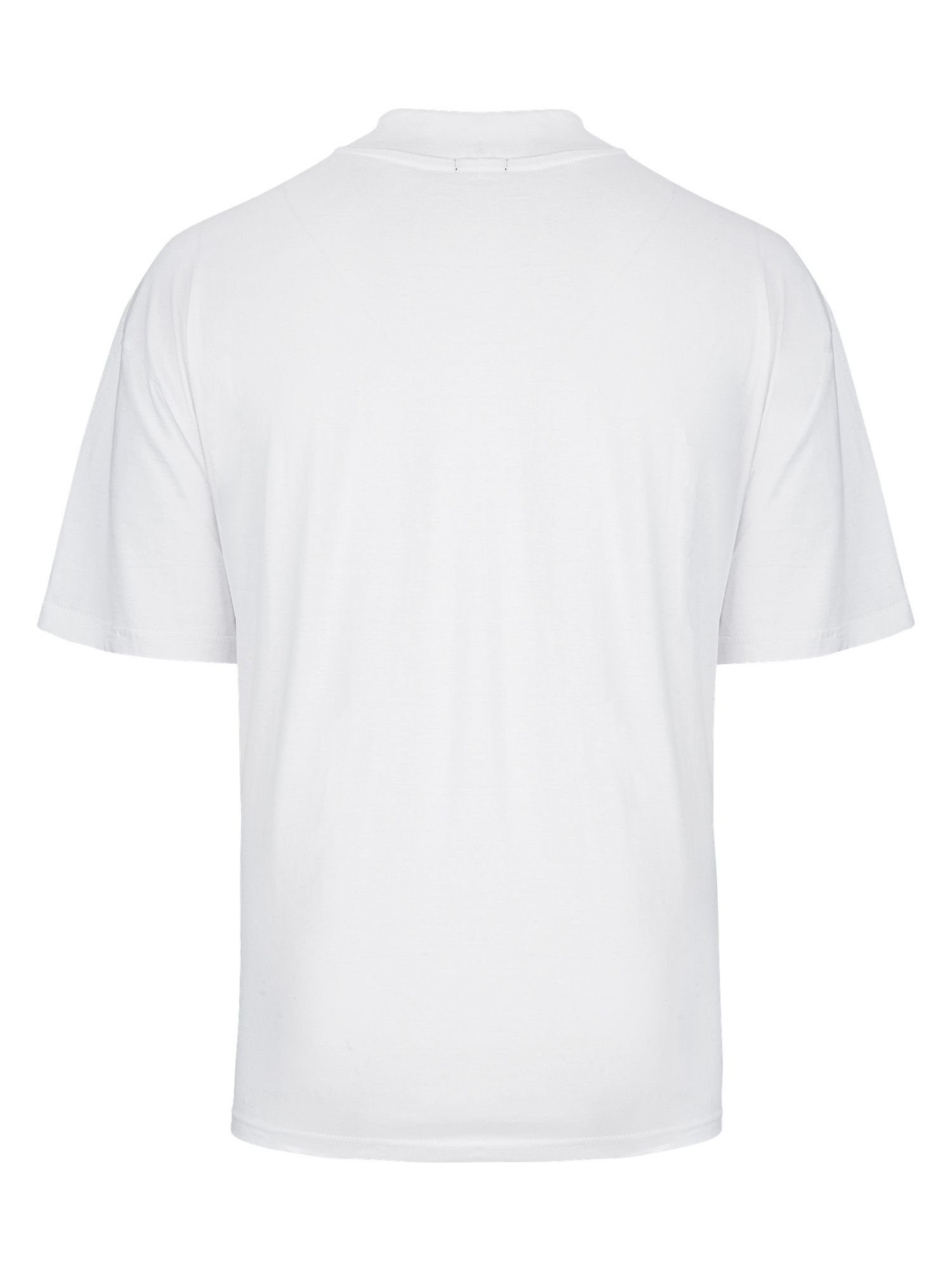 trueprodigy Oversize-Shirt Phoenix dicker Stoff Weiß Logo Stehkragen