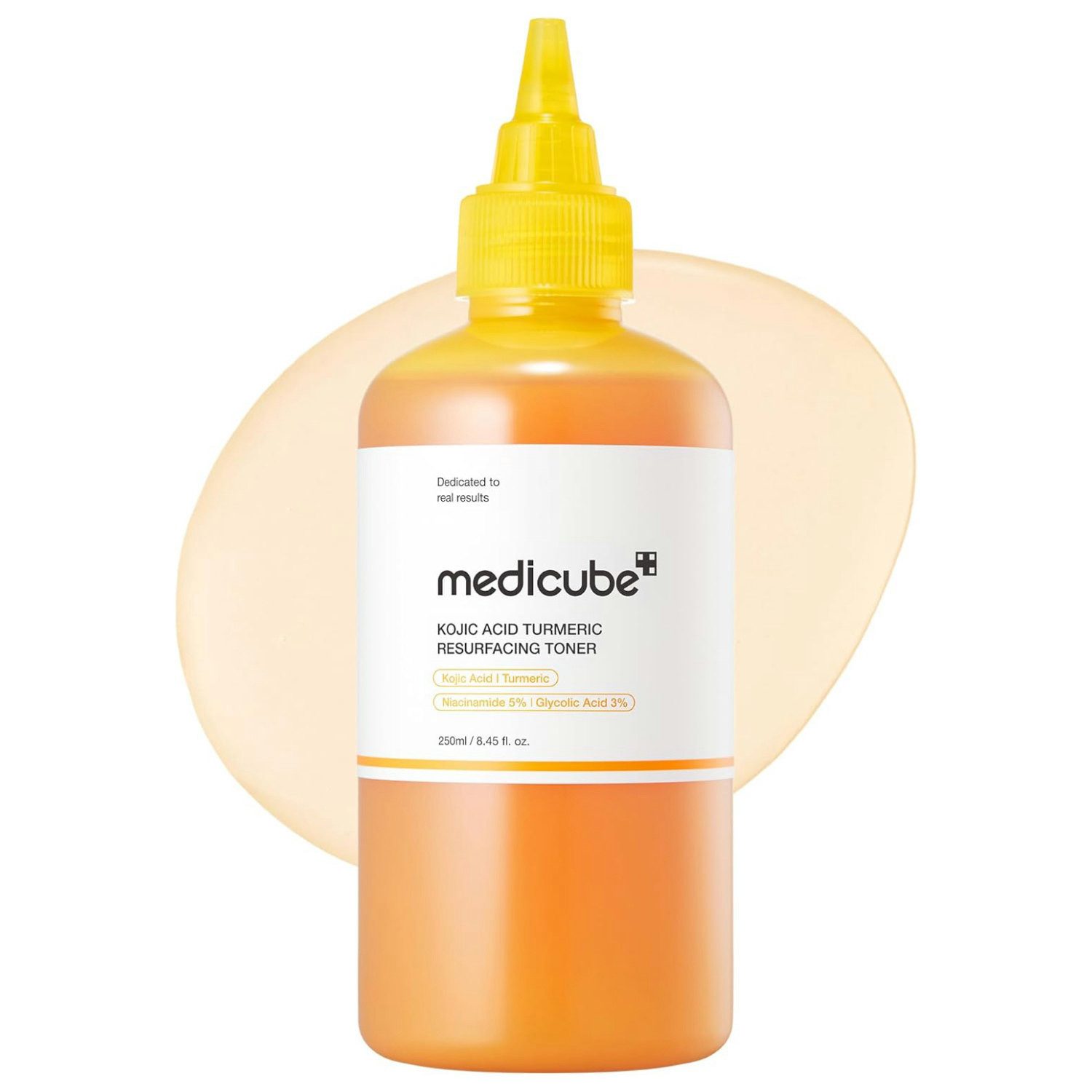 Medicube Toner Kojic Acid Turmeric Resurfacing Toner 250 ml Korean Skincare K-Beauty Verfeinert die Hauttextur, hellt sichtbar auf, und sorgt für glatten, strahlenden Teint