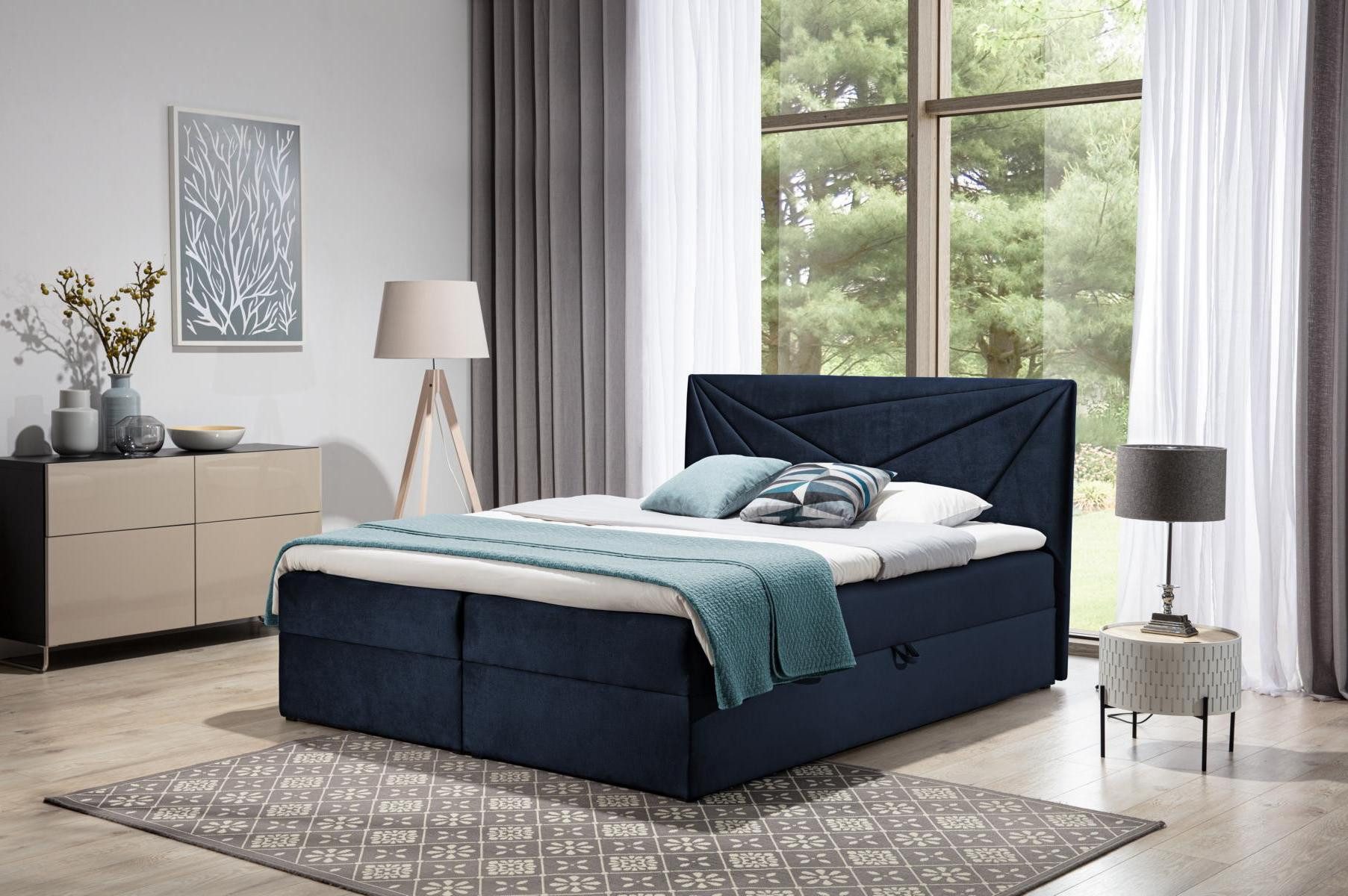 Boxspringbett Doppelbett mit integriertem Stauraum Boxspringbett für zwei Personen