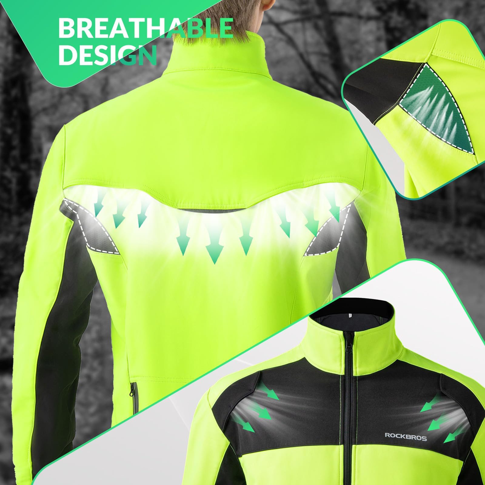 ROCKBROS Fahrradjacke Winter Thermo Fleece Fahrradbekleidung (für Outdoor-A günstig online kaufen