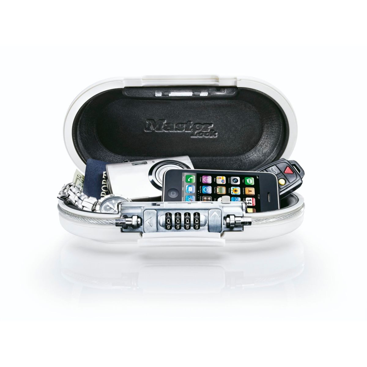 Master Lock Verschlussbox für unterwegs 5900EURDWHT Diebstahlalarm