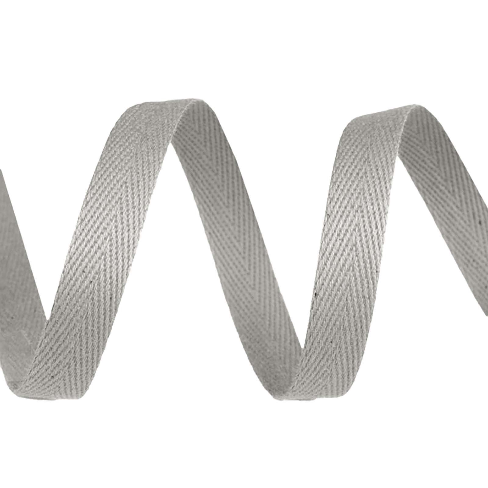 maDDma Webband 1m Köperband 10mm große Farbwahl Einfass- Nahtband Baumwollband, hellgrau