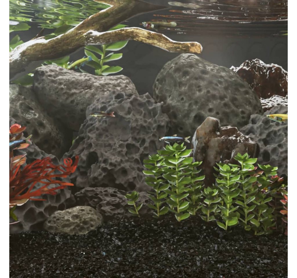 Thumbnail - vidaXL Aquarien-Substrat Lavagranulat 25 kg Schwarz 10-30 cm