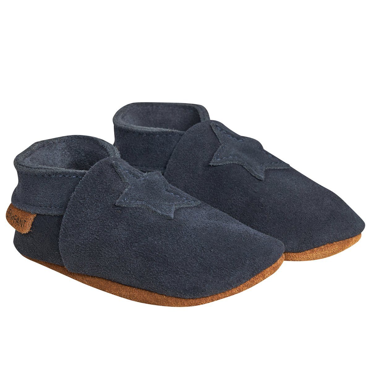 Suede Krabbelschuh Slipper Blue EN aus Night Leder FANT Elastic